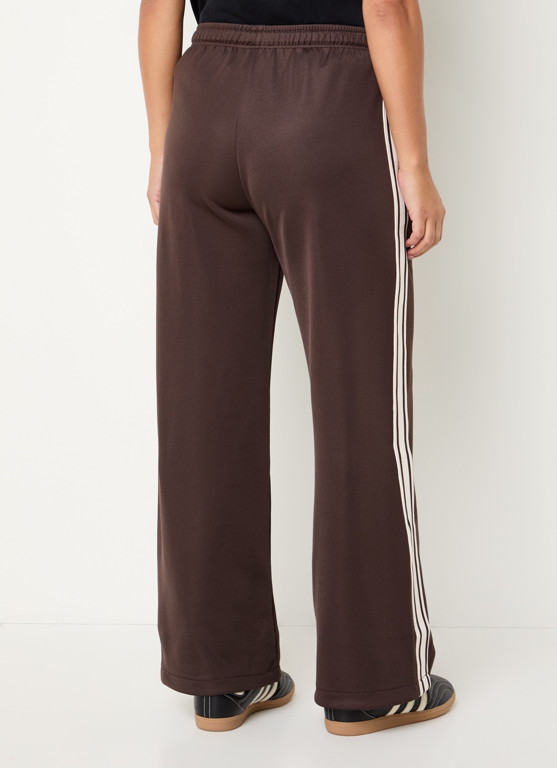 ba&sh Joshua high waist straight fit trackpants met trekkoord - achterkant bruin
