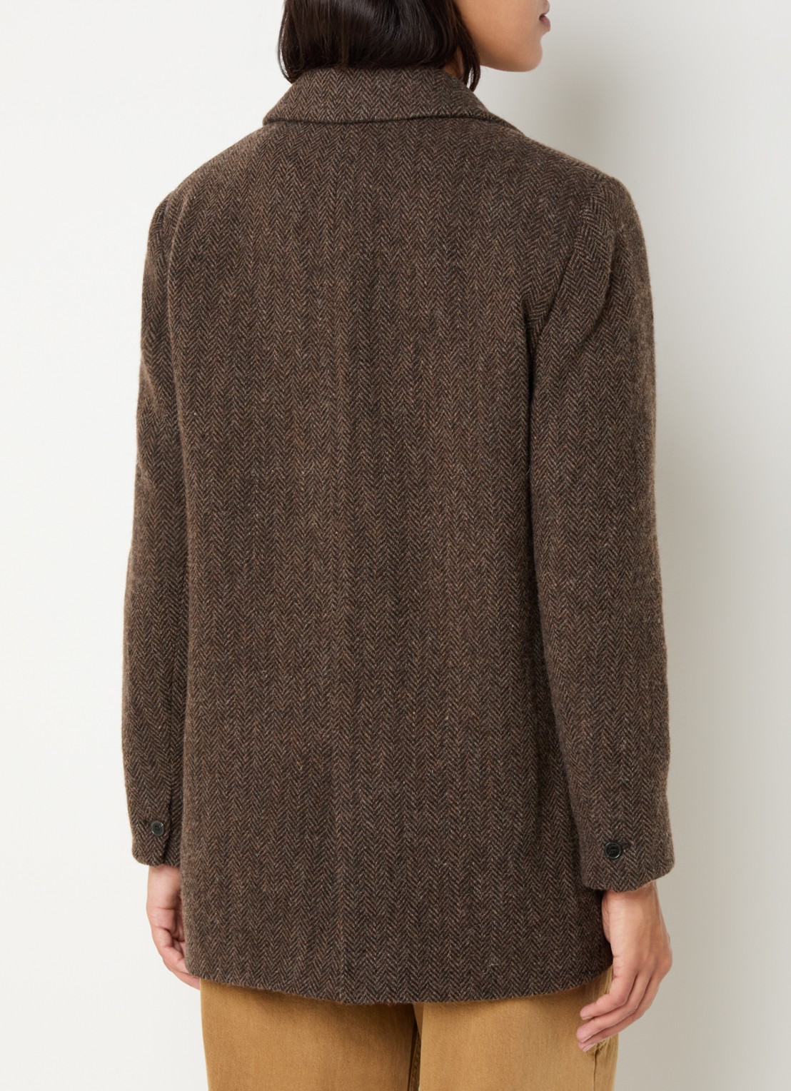 ba&sh Kast blazer in wolblend met paspelzakken - achterkant 2 bruin