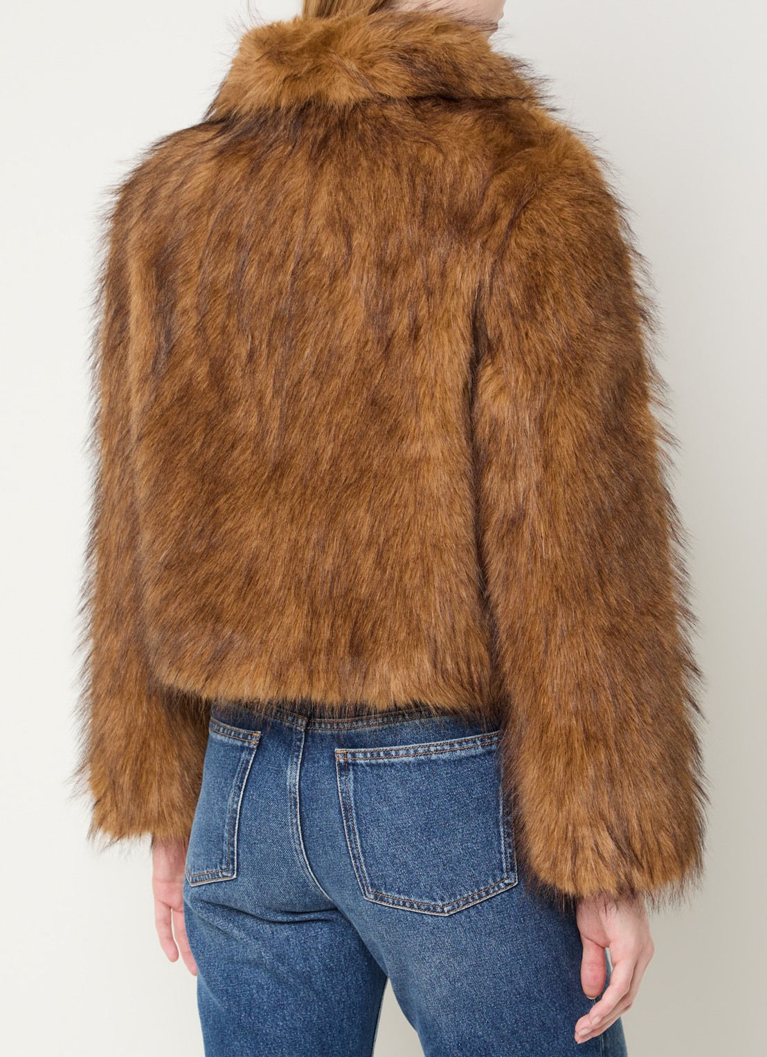 ba&sh Lendy jack van imitatiebont - achterkant 3 camel