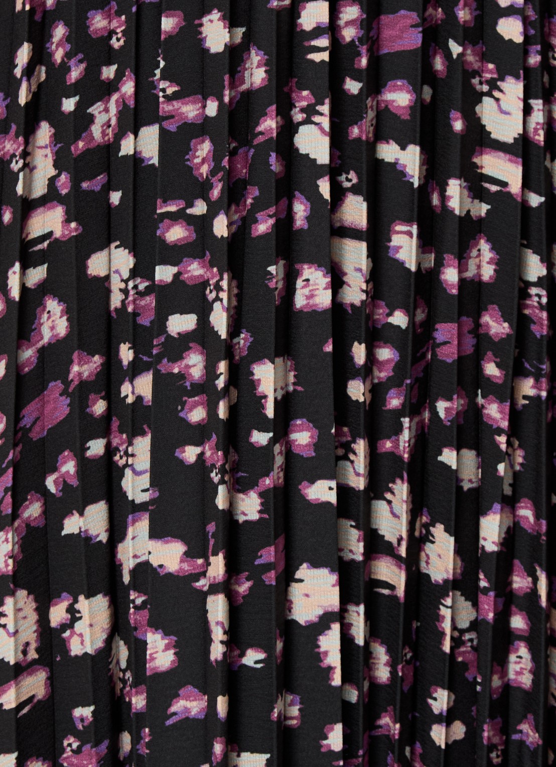 ba&sh Malicia midi plooirok met print - detail 4 paars