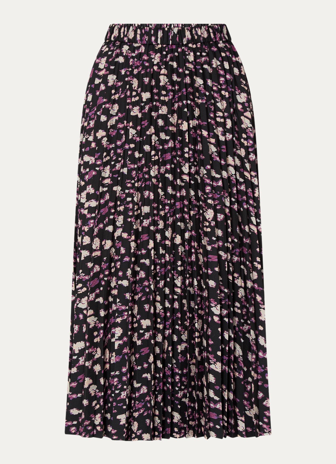 ba&sh Malicia midi plooirok met print - voorkant paars