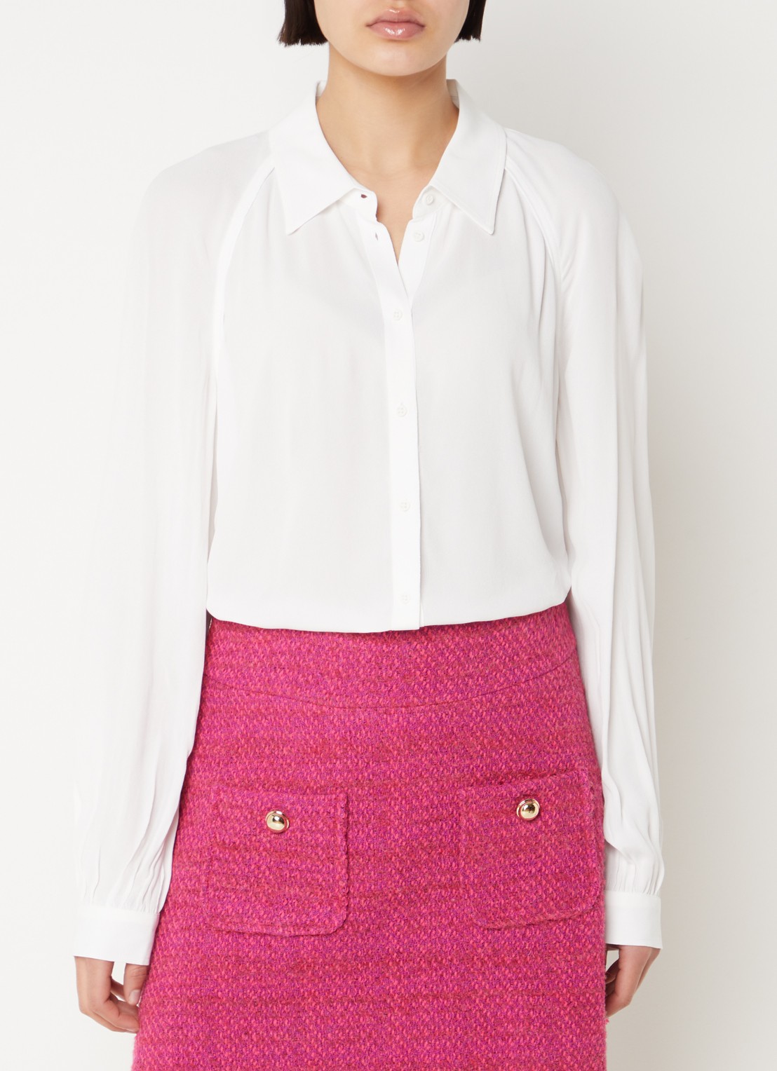 ba&sh Marvin blouse - detail gebroken wit