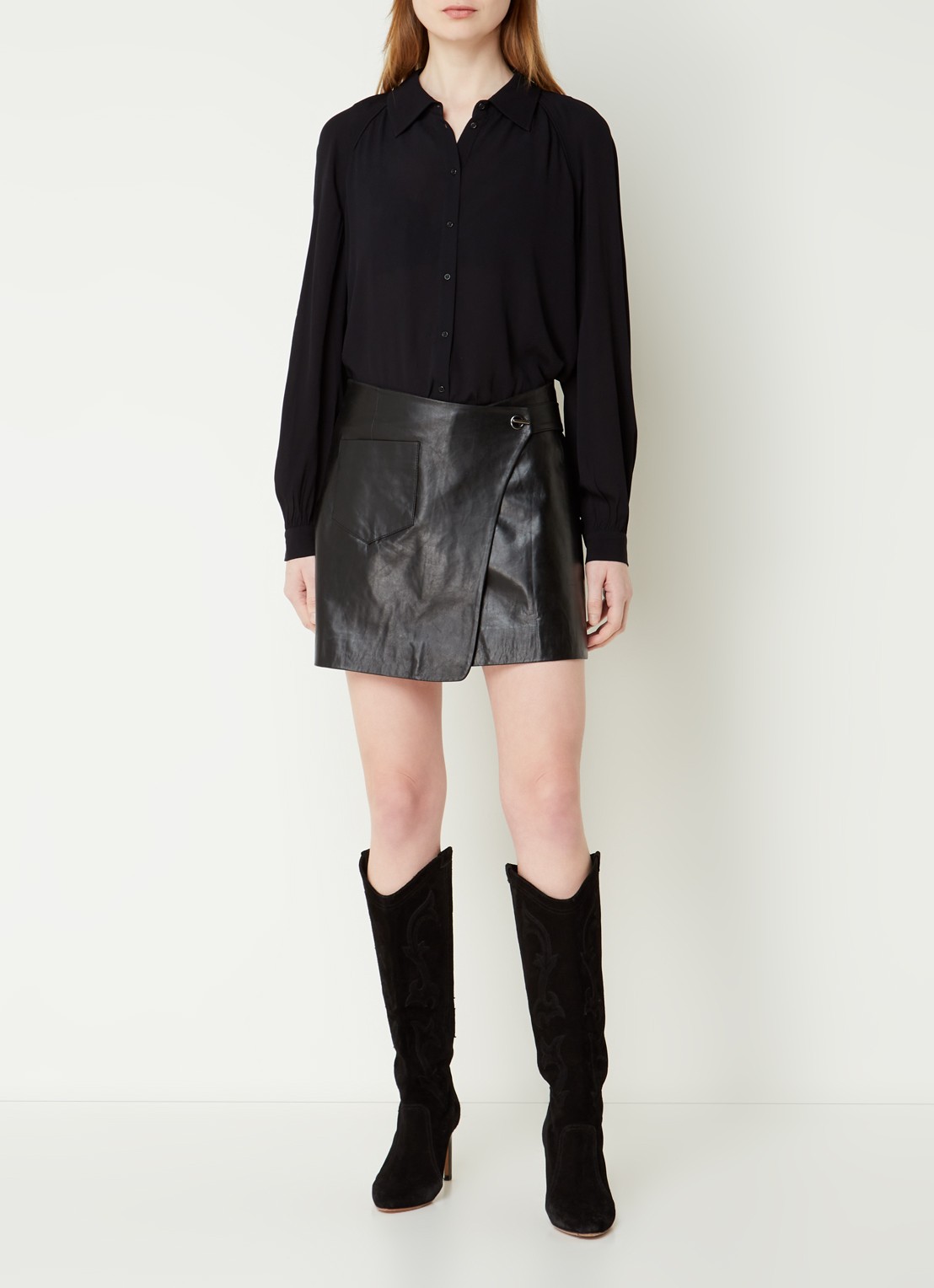 ba&sh Marvin blouse - voorkant 2 zwart