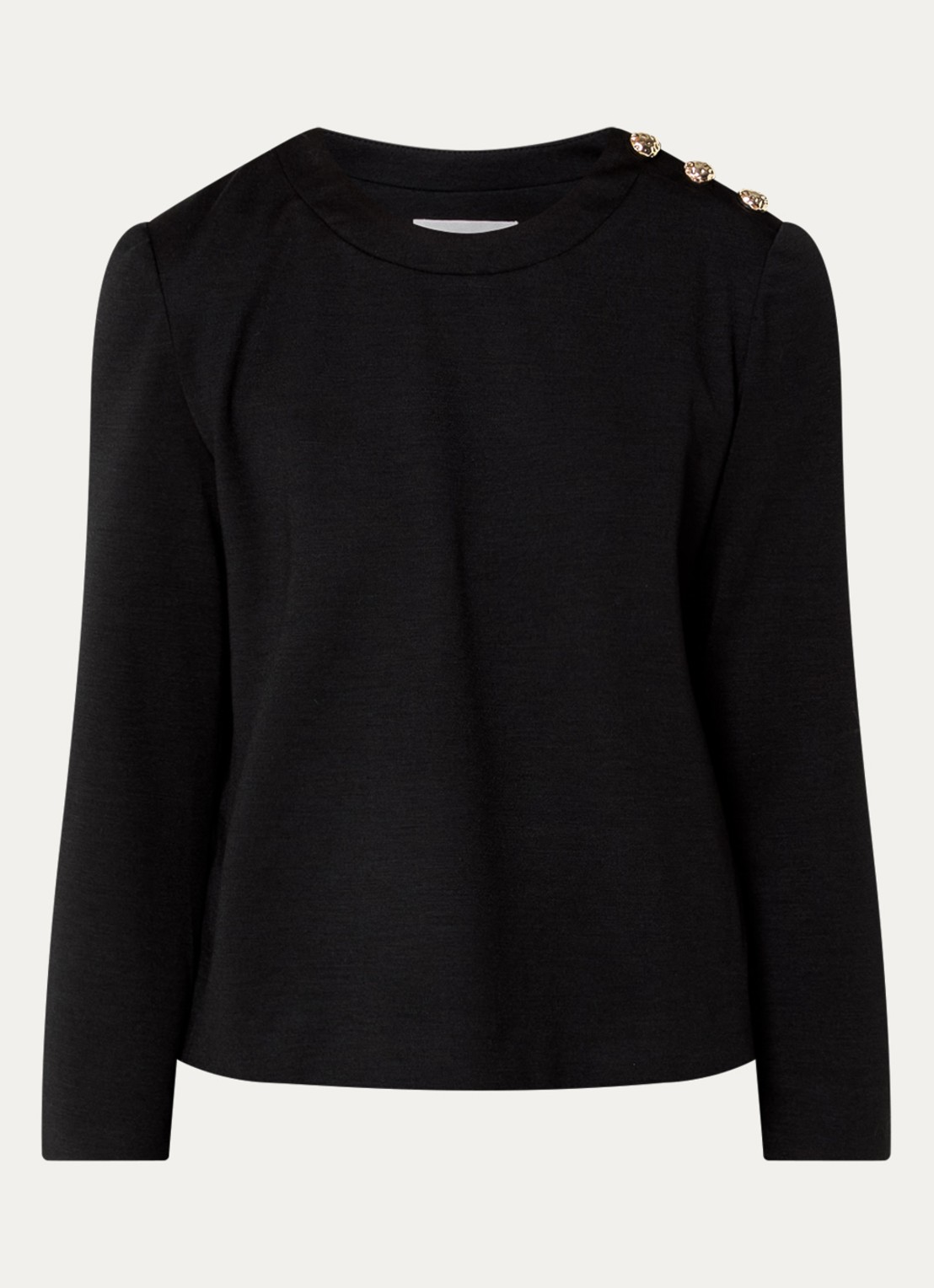 ba&sh Marvy top in wolblend - voorkant 2 zwart
