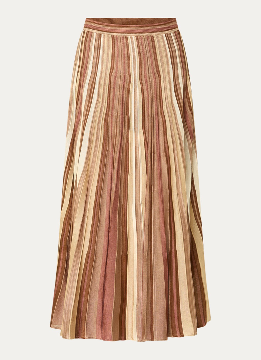 ba&sh Maxi rok met streepprint - voorkant bruin