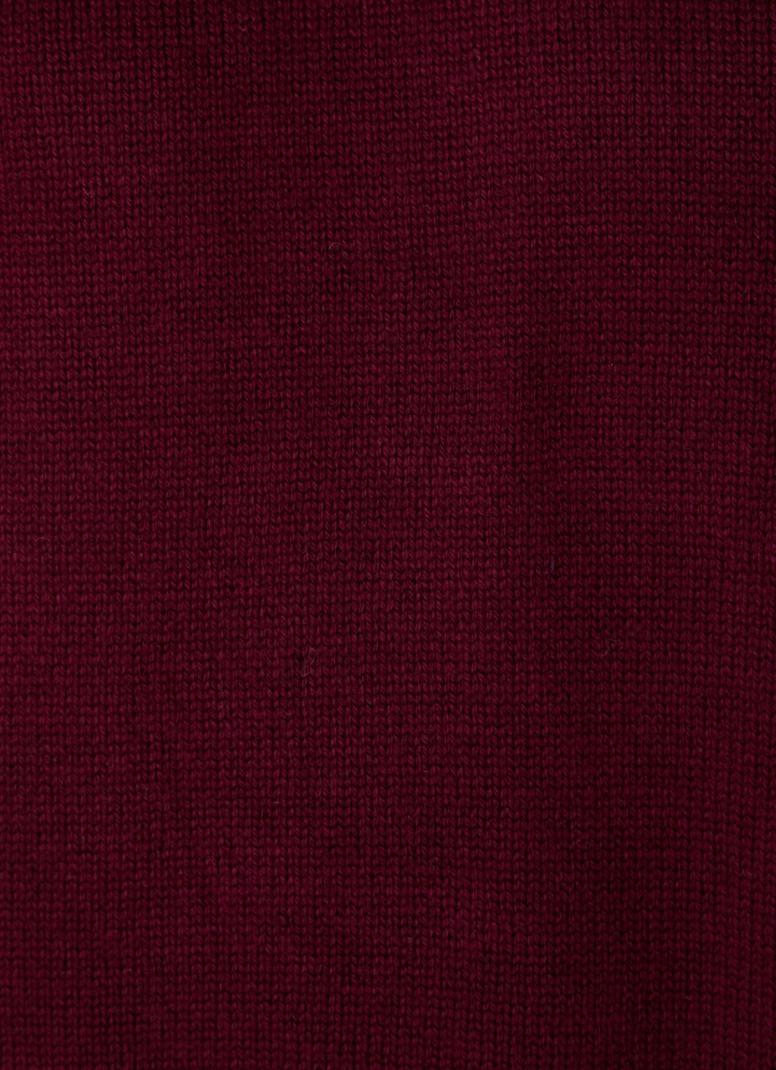 ba&sh Medee grofgebreide mini trui-jurk in wolblend met col - detail 3 cranberryrood
