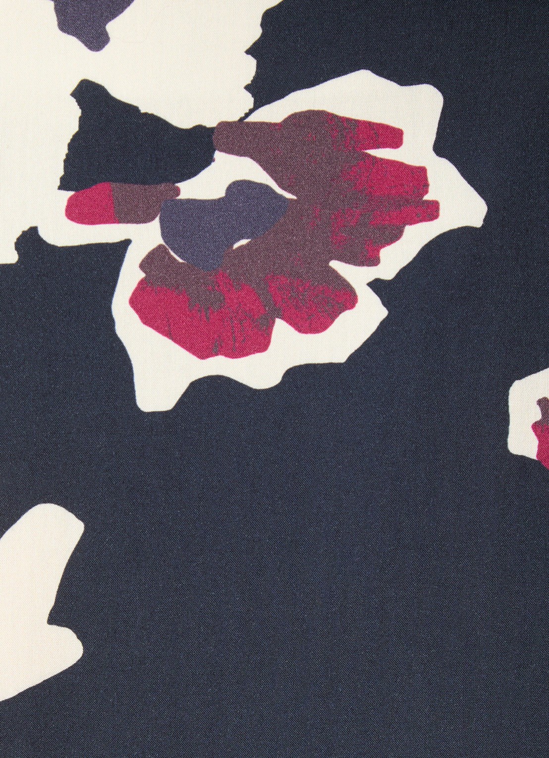 ba&sh Meona midi rok met bloemenprint en split - detail 2 donkerblauw