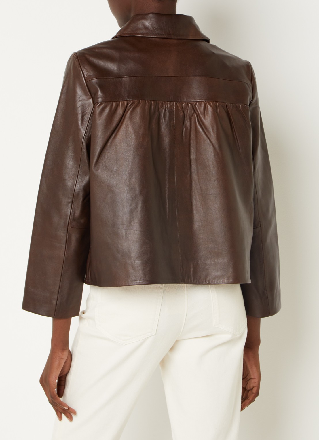 Ba&sh Milo cropped jack van lamsleer - achterkant 5 donkerbruin