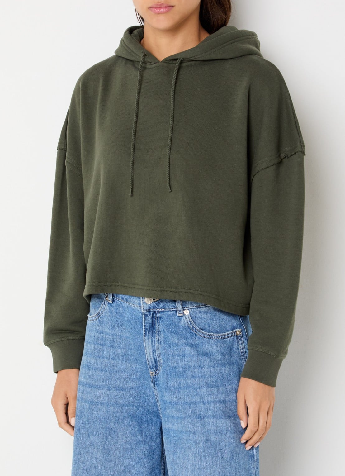 ba&sh Moby hoodie met backprint - achterkant legergroen
