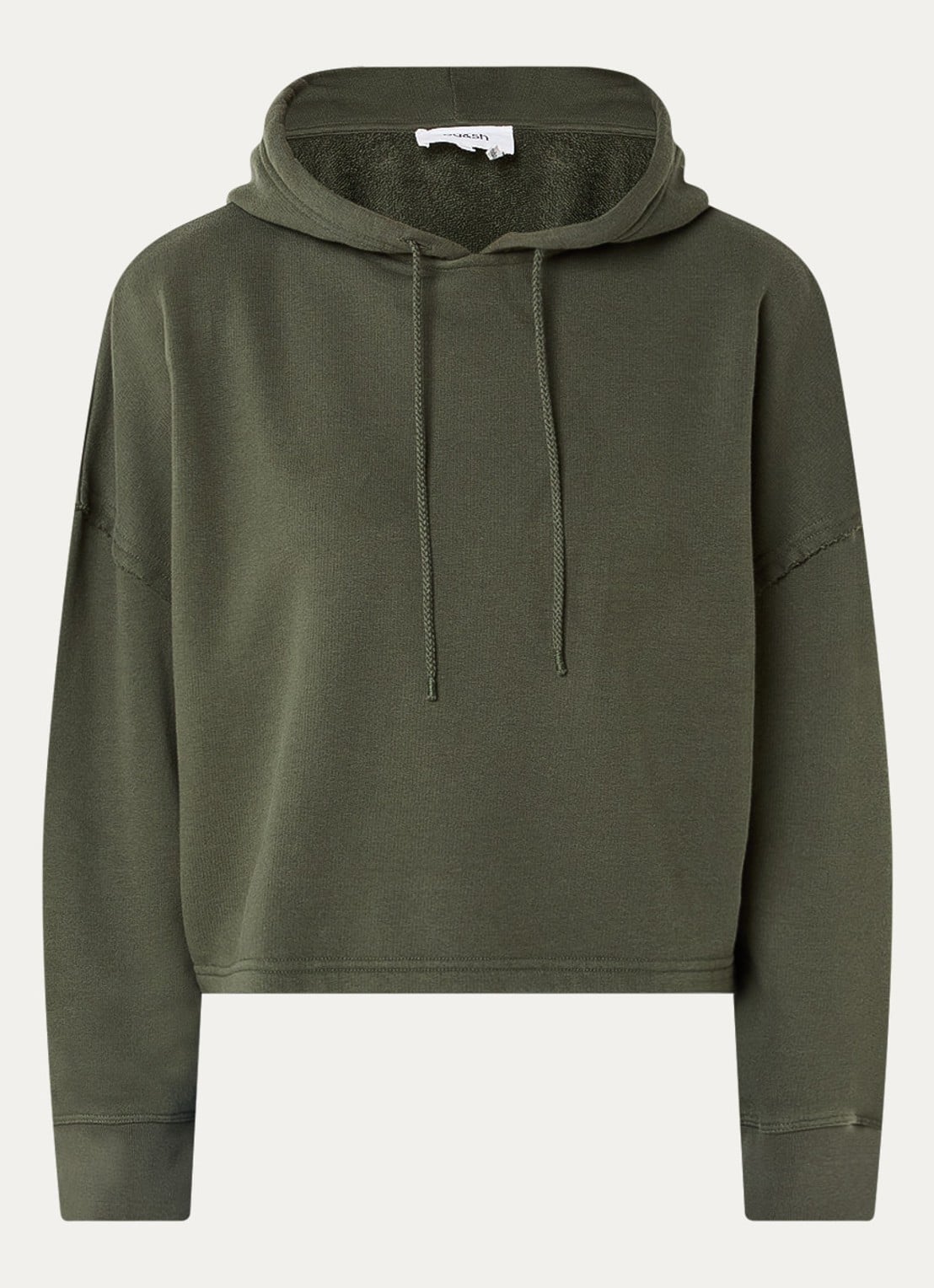 ba&sh Moby hoodie met backprint - voorkant 2 legergroen