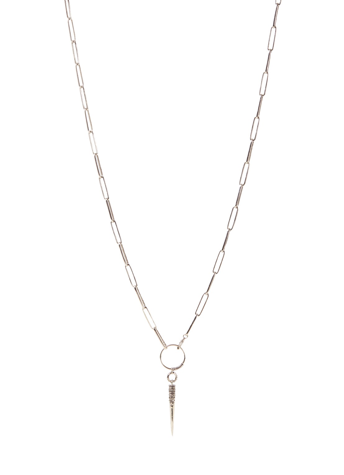 Ba&sh Naomie ketting met hanger  - voorkant 2 zilver