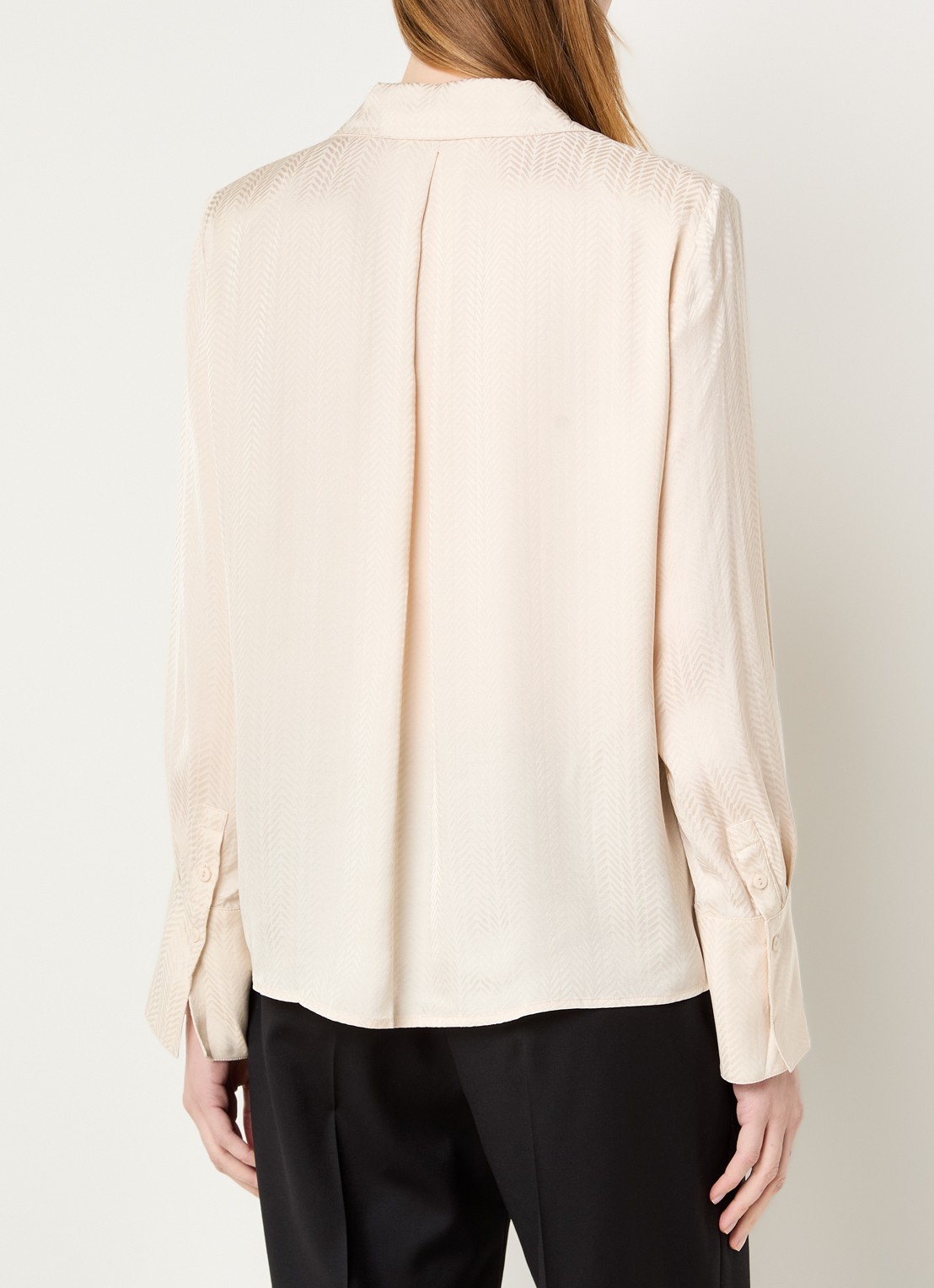 ba&sh Netsey blouse met schoudervulling - achterkant 5 beige