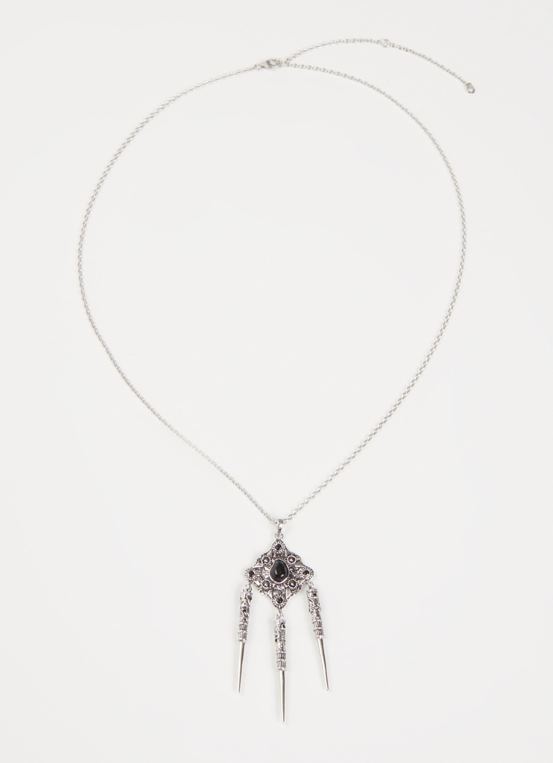 ba&sh Noor ketting met hanger - detail 2 zilver