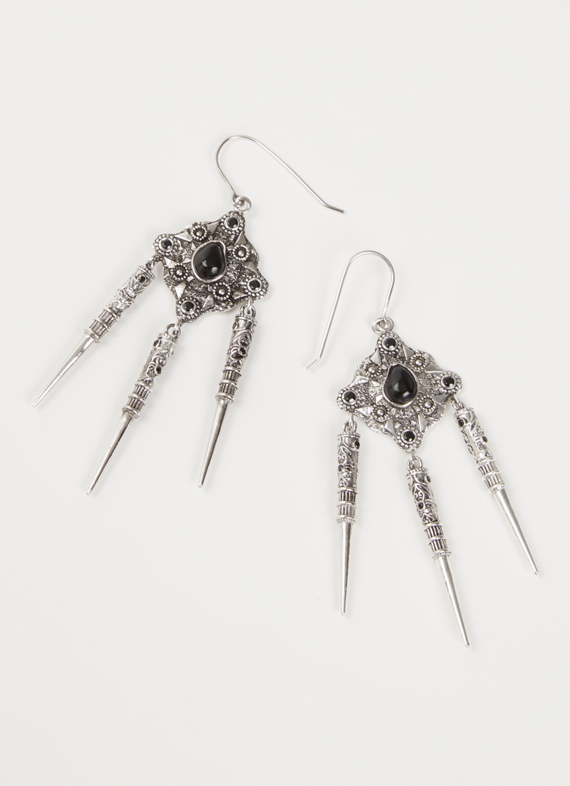 ba&sh Nora oorhangers van zilver - detail 3 zilver