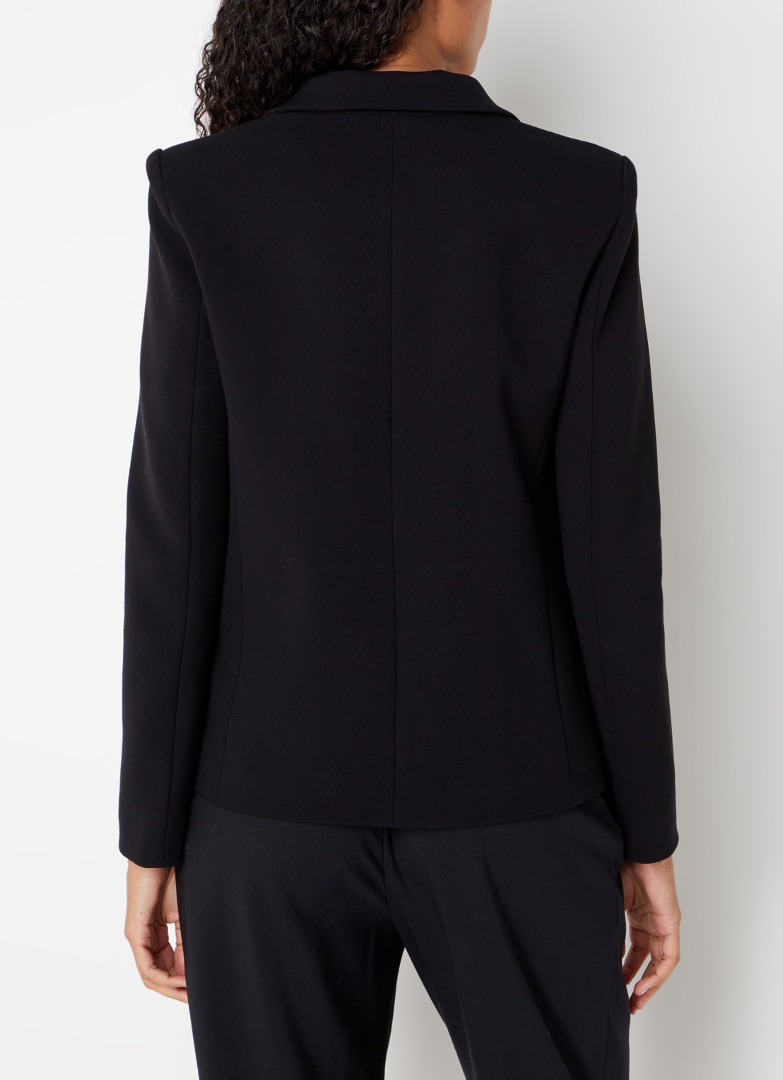 ba&sh Paesie blazer met stretch en schoudervulling - achterkant 3 zwart