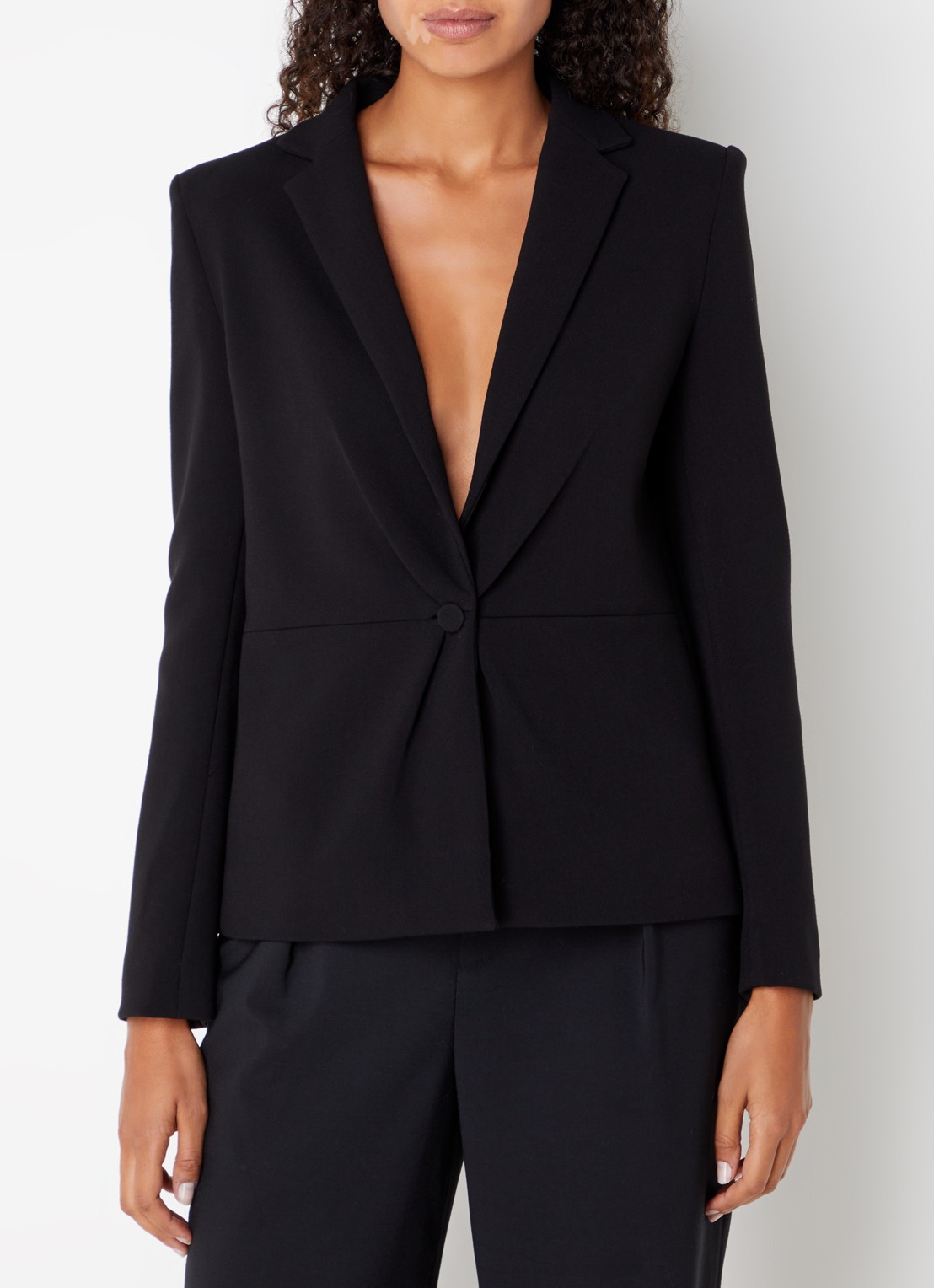 ba&sh Paesie blazer met stretch en schoudervulling - detail 4 zwart