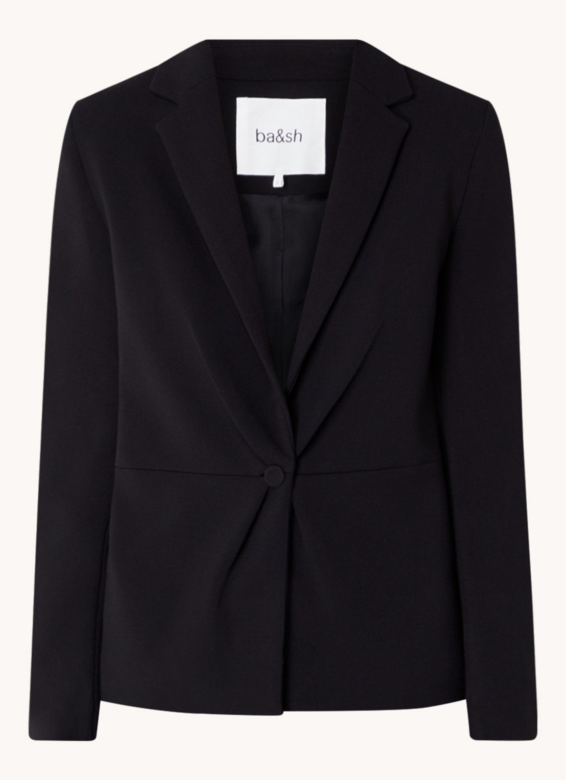 ba&sh Paesie blazer met stretch en schoudervulling - voorkant zwart