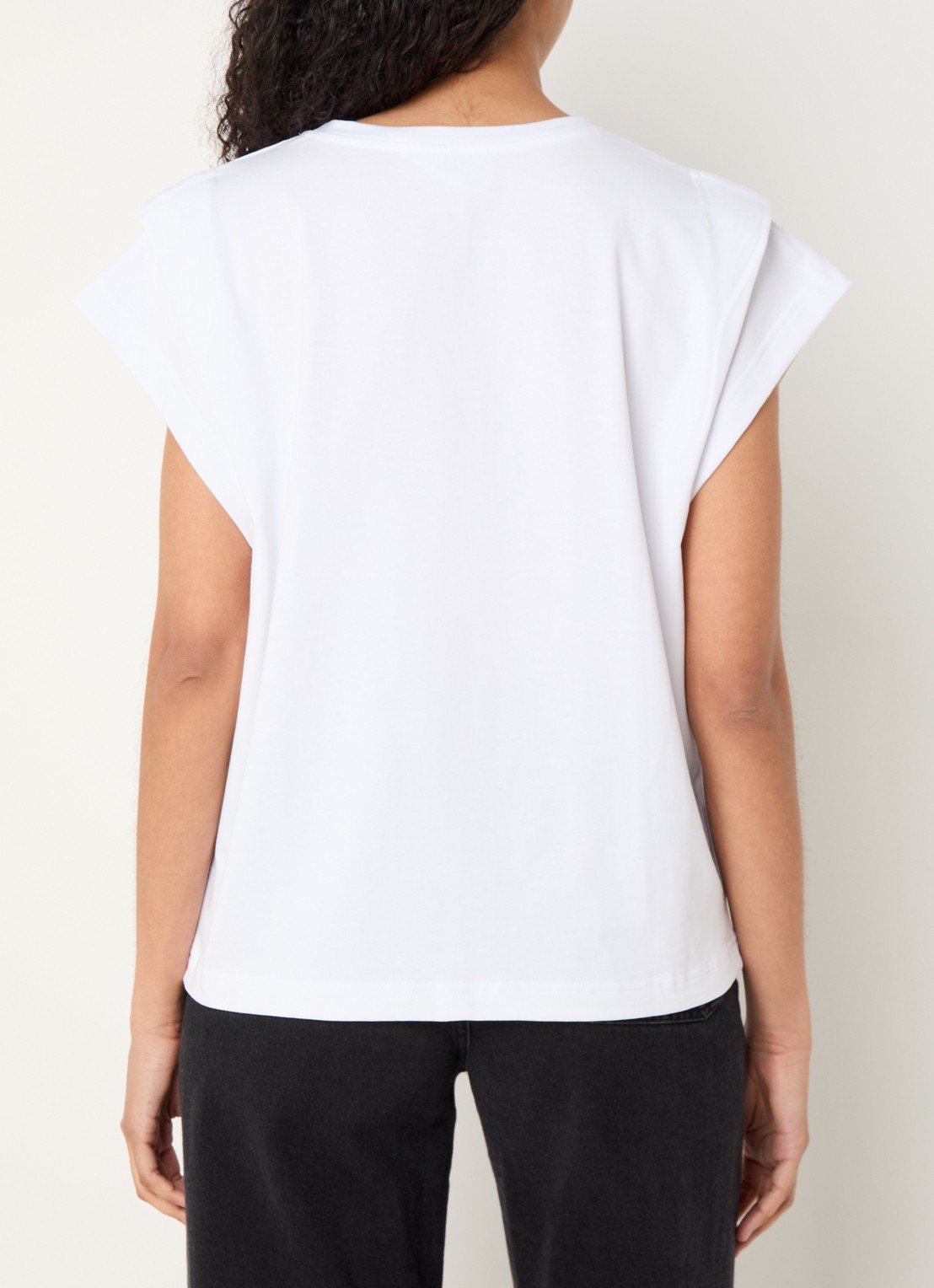 ba&sh Pio T-shirt met ronde hals - achterkant wit