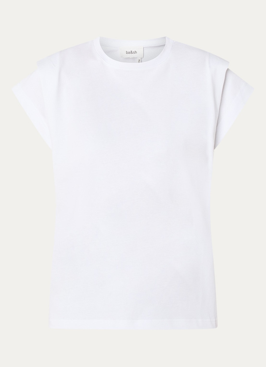 ba&sh Pio T-shirt met ronde hals - voorkant 3 wit