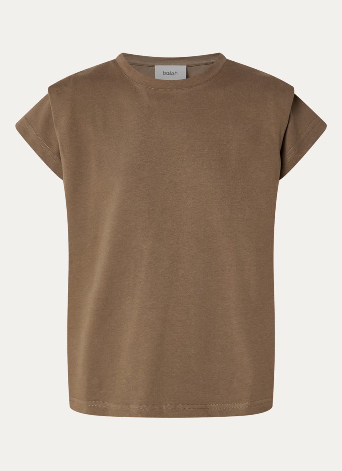 ba&sh Pio T-shirt met ronde hals - voorkant 2 zand