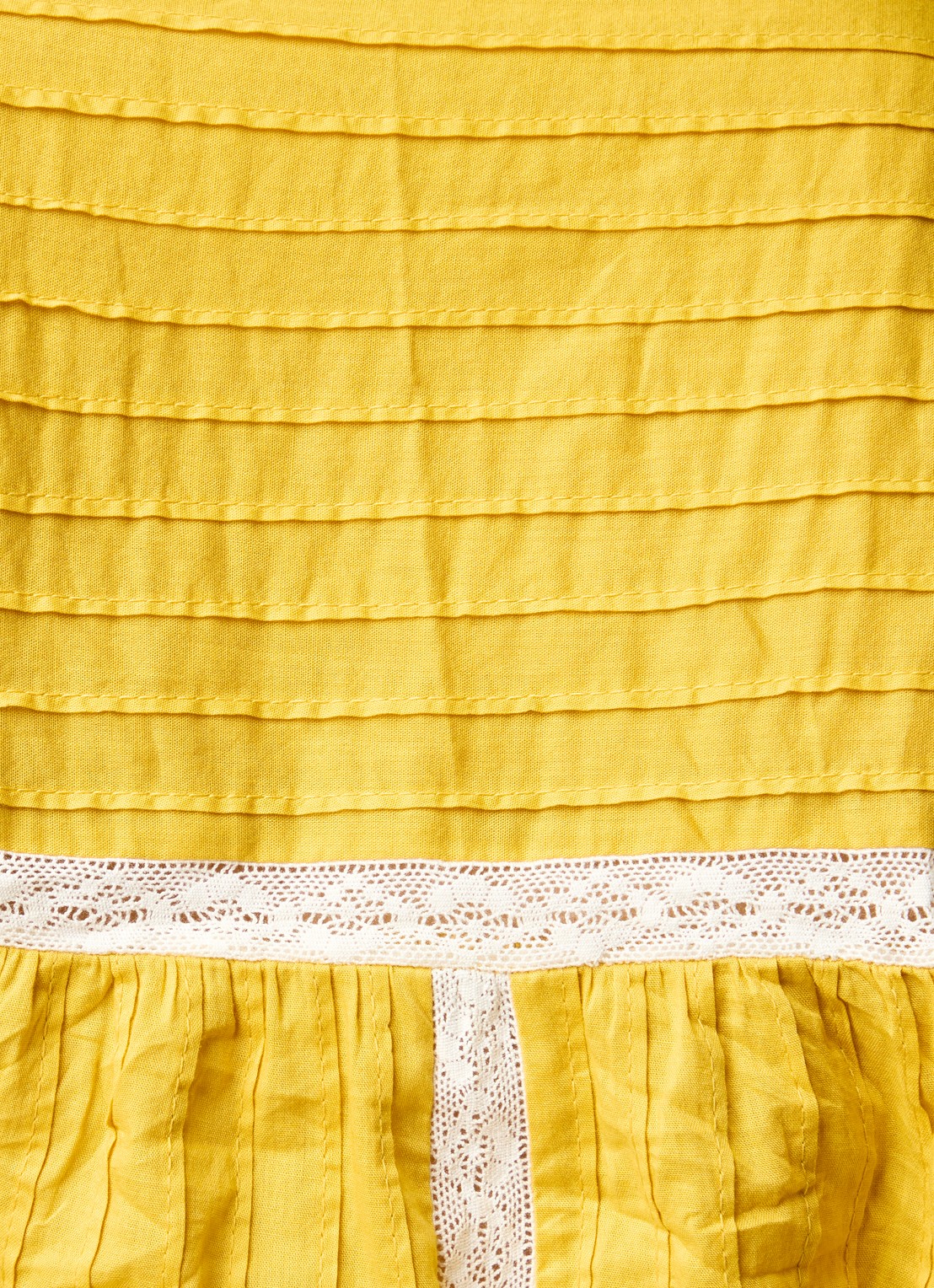 ba&sh Poeme blouse met details van kant - detail 5 mosterd