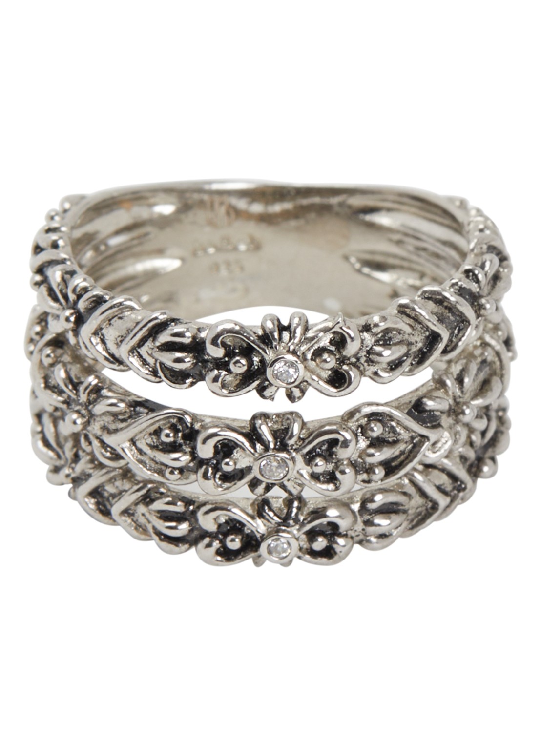ba&sh Prince ring van zilver - voorkant zilver