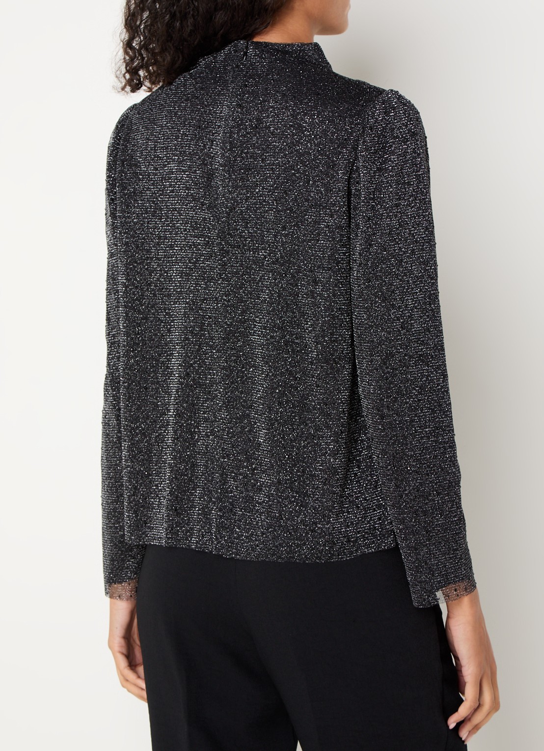 ba&sh Raba top met lurex en strass - achterkant 5 zwart