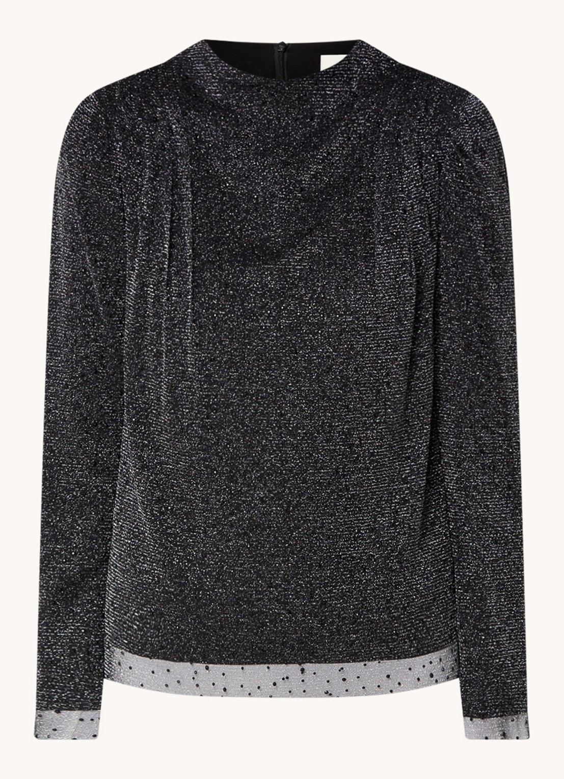 ba&sh Raba top met lurex en strass - voorkant 3 zwart
