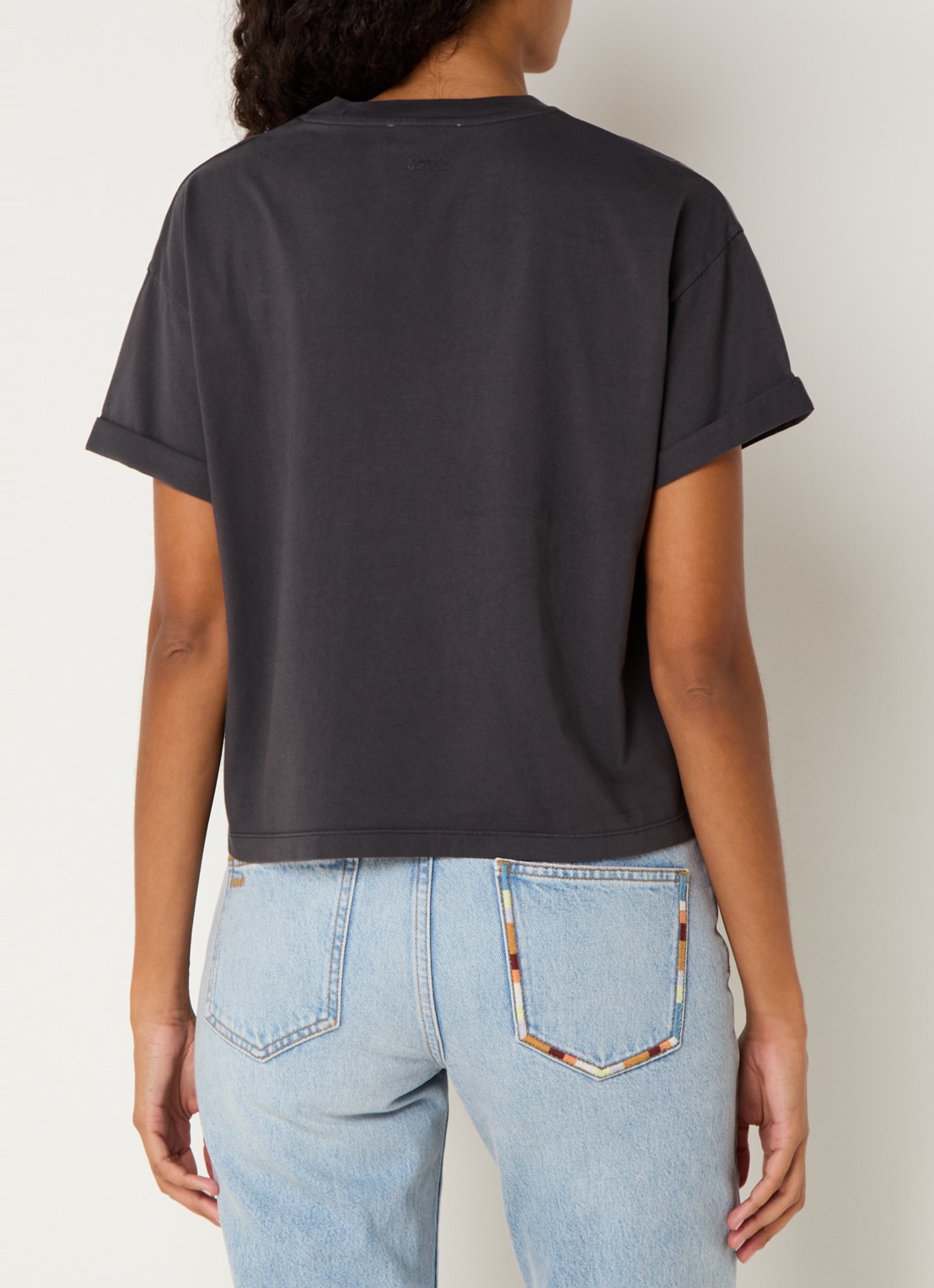 ba&sh Rosie T-shirt met ronde hals - achterkant 2 donkergrijs