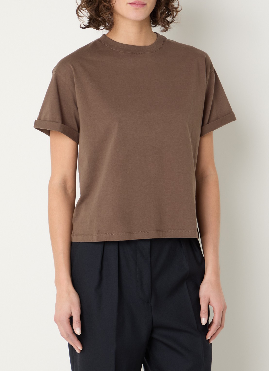 ba&sh Rosie T-shirt met ronde hals - detail bruin