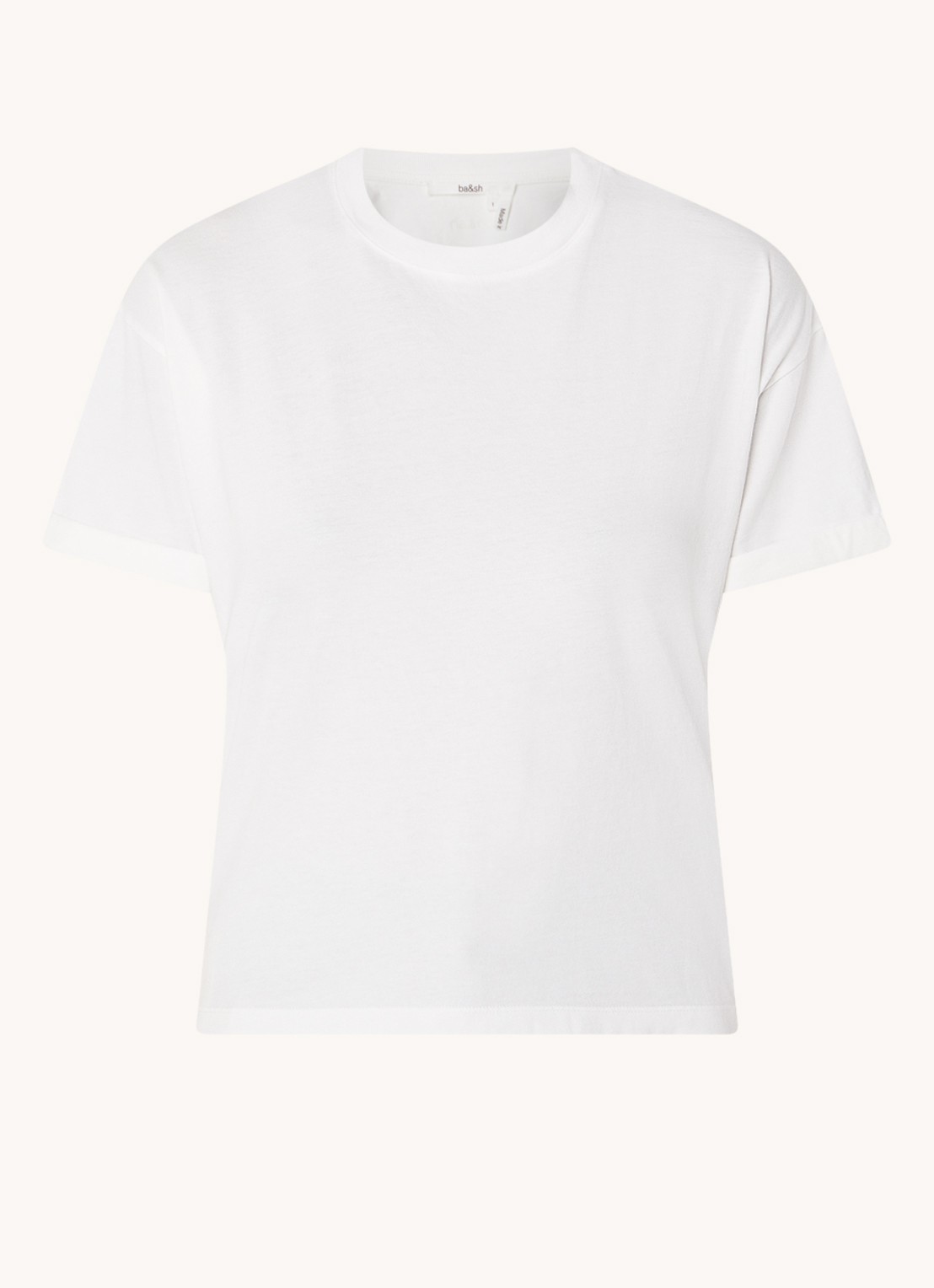 ba&sh Rosie T-shirt met stretch - voorkant gebroken wit