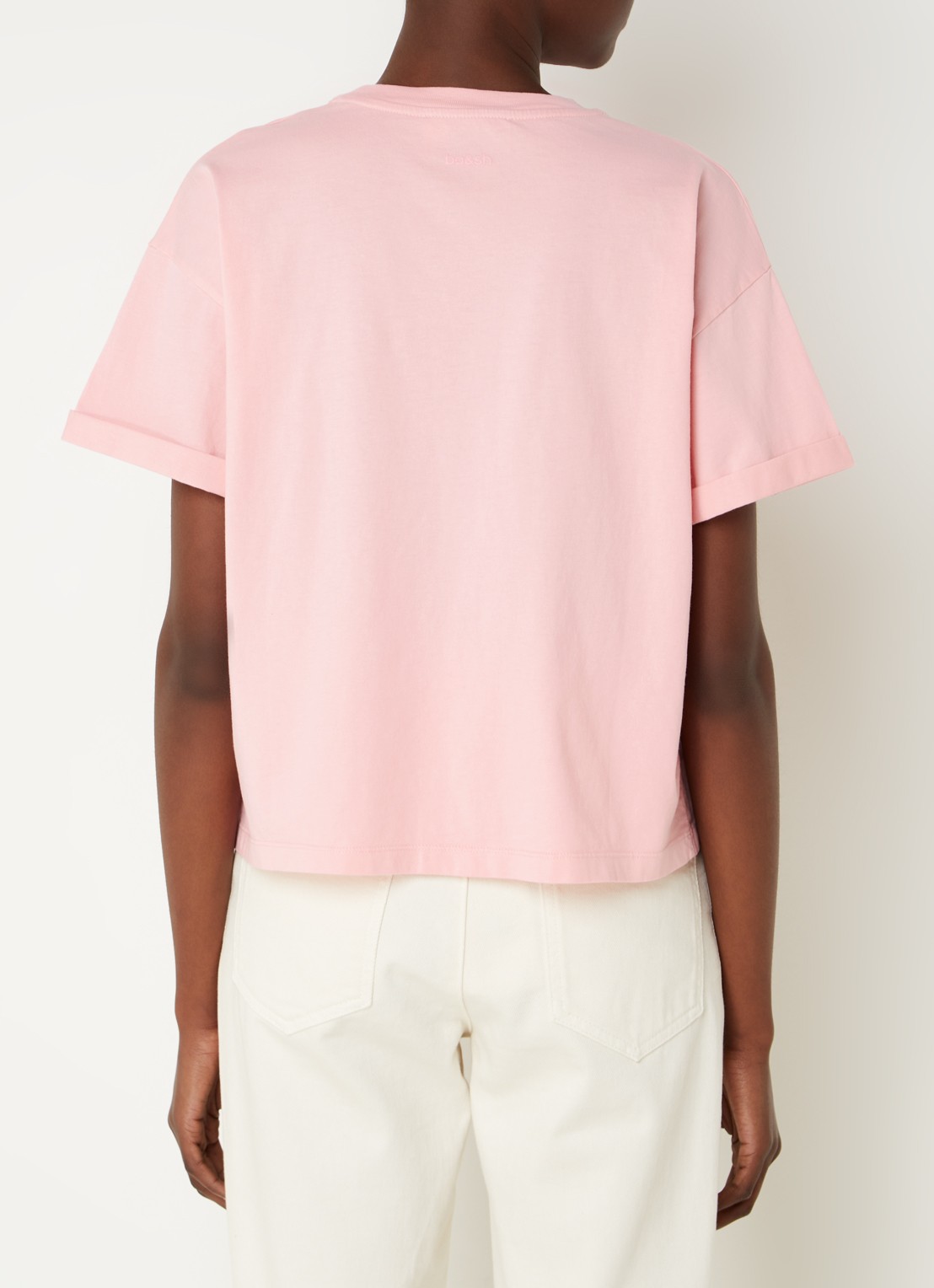 ba&sh Rosie T-shirt met stretch - achterkant roze