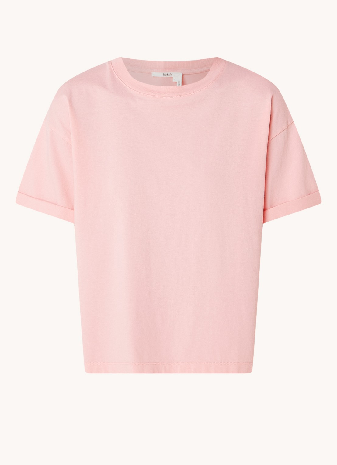 ba&sh Rosie T-shirt met stretch - voorkant 3 roze