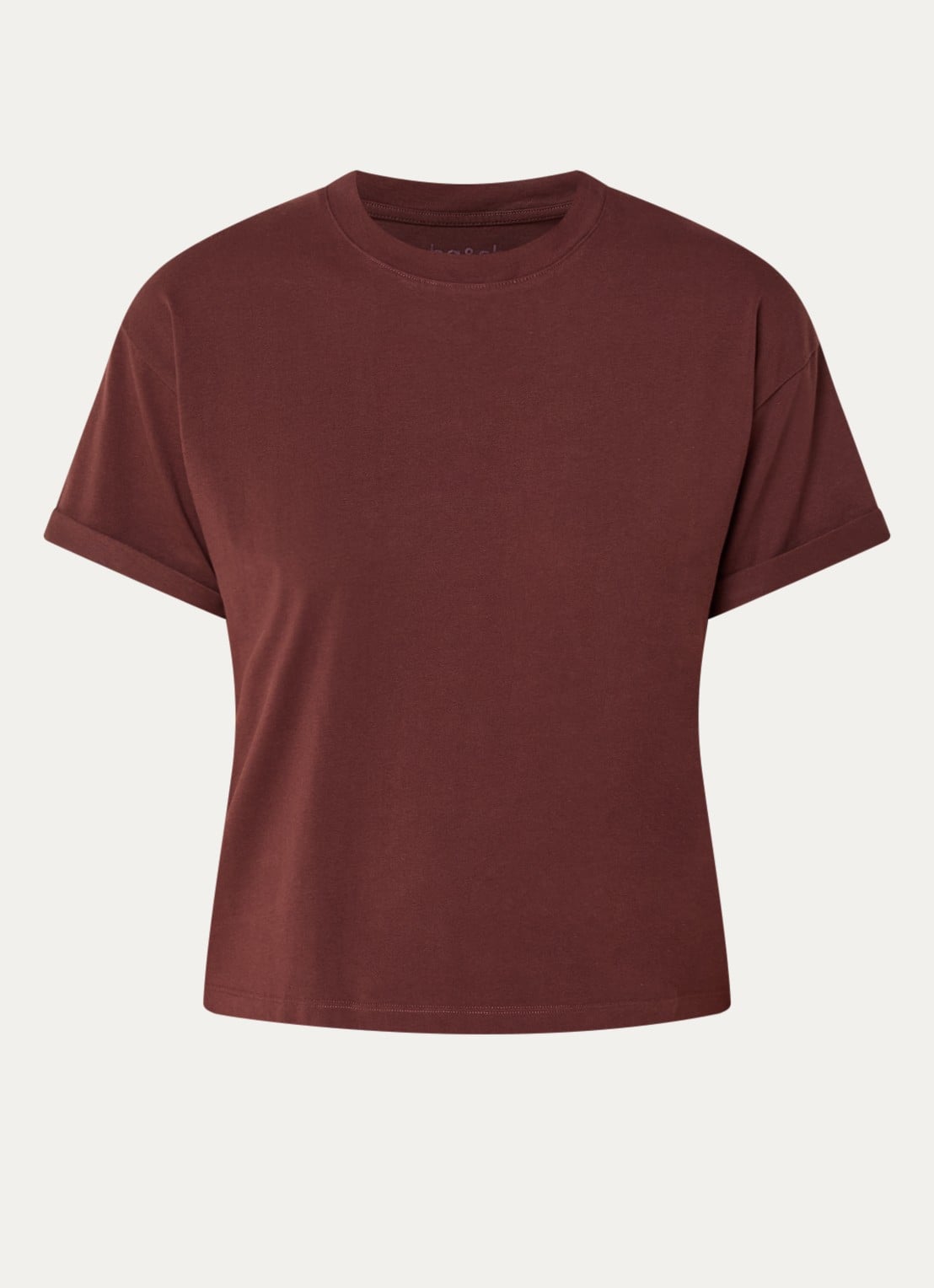 ba&sh Rosie T-shirt met stretch - voorkant bordeauxrood
