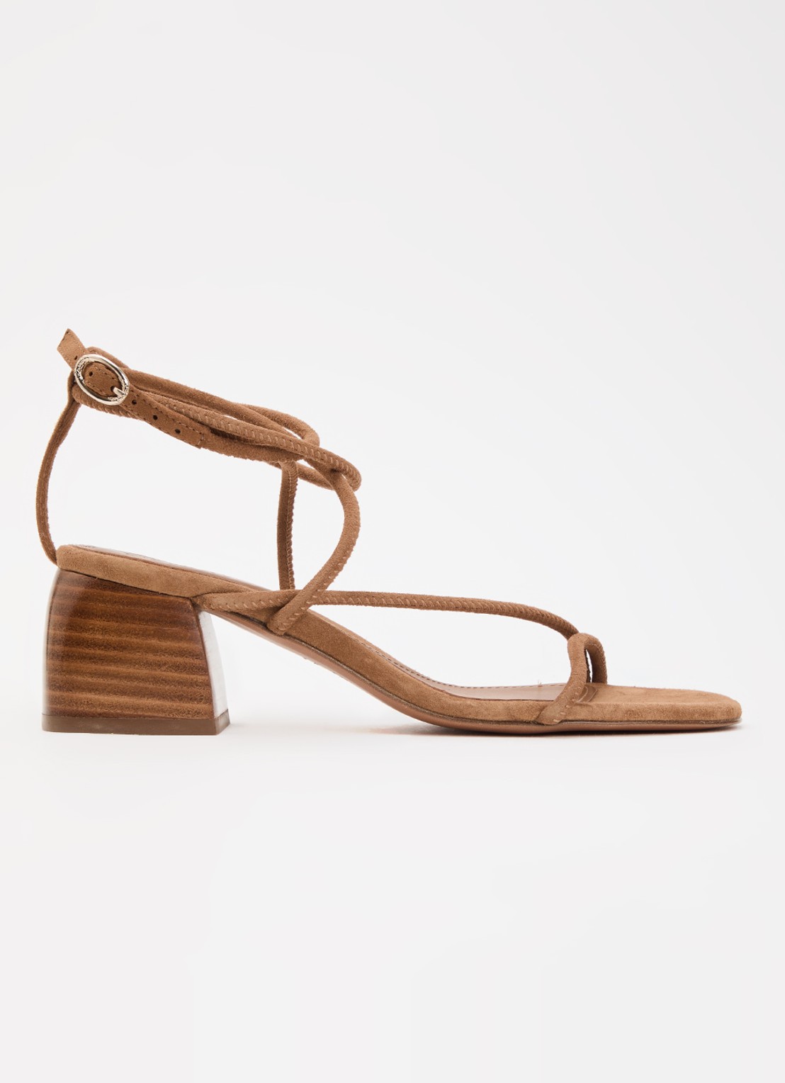 ba&sh Sandalette van suède - voorkant 2 bruin