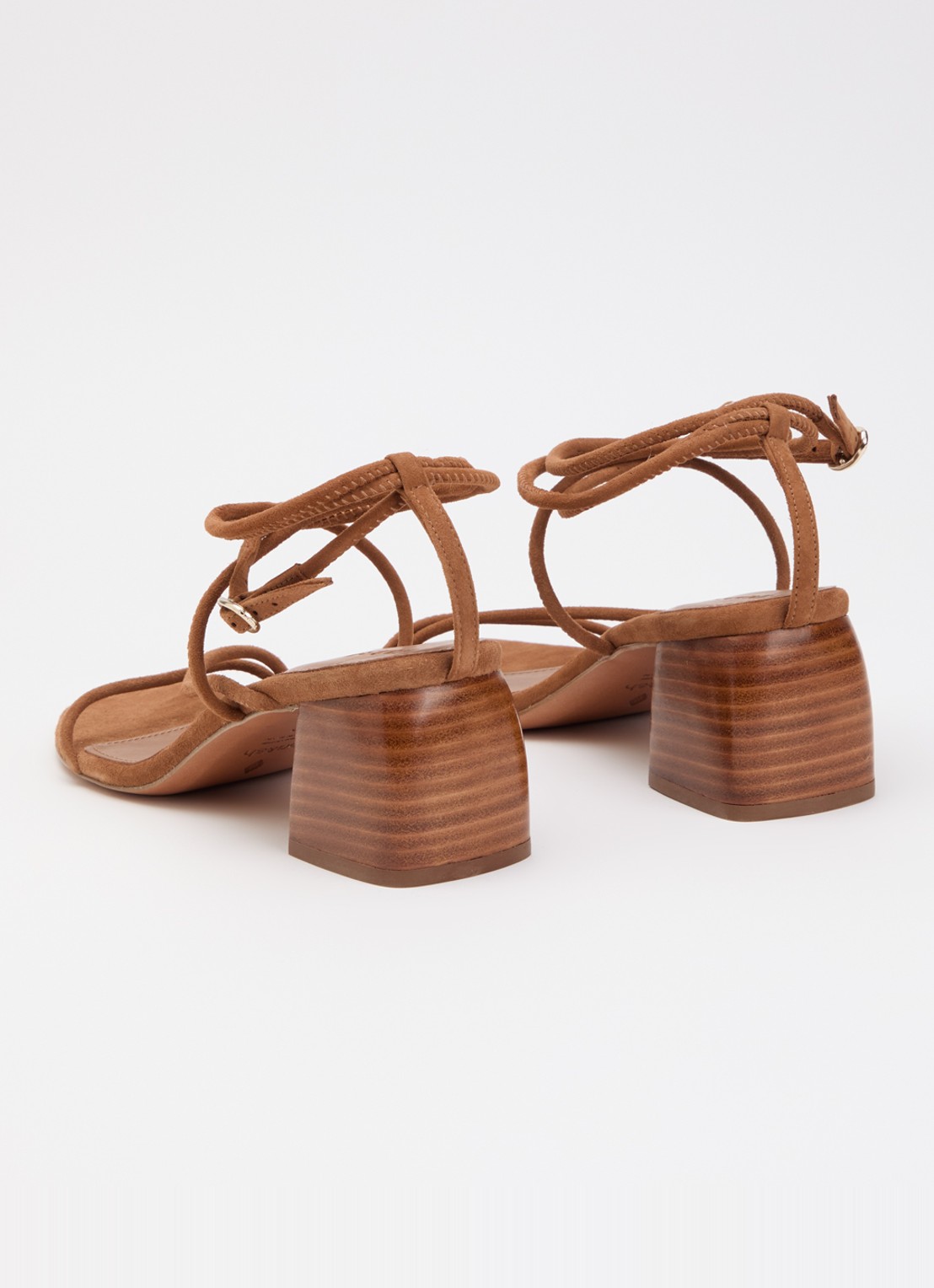 ba&sh Sandalette van suède - achterkant 7 bruin