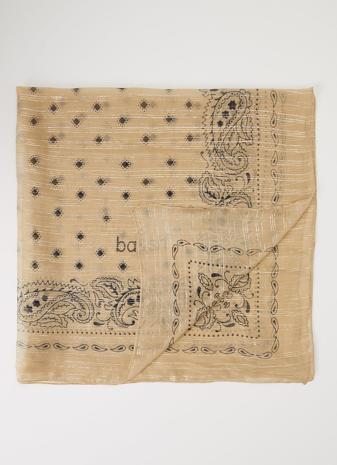 ba&sh Saria sjaal 95 x 95 cm  - voorkant beige