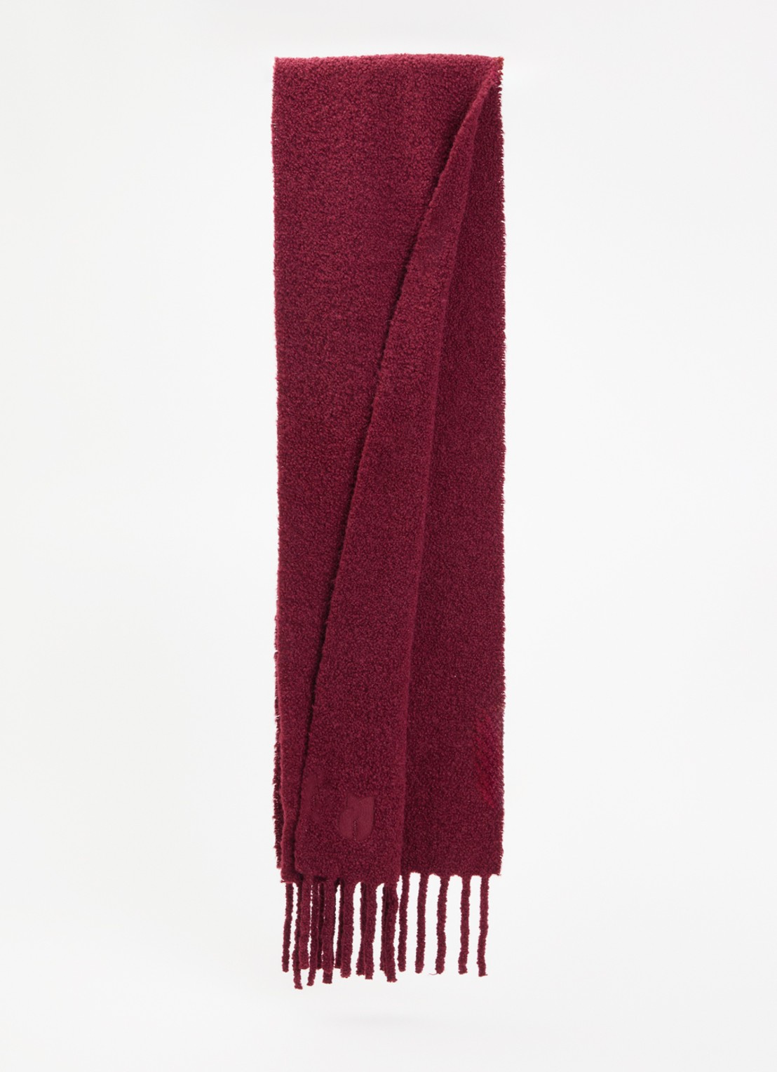 ba&sh Sasha sjaal in alpaca wolblend 180 x 26 cm - voorkant 3 bordeauxrood