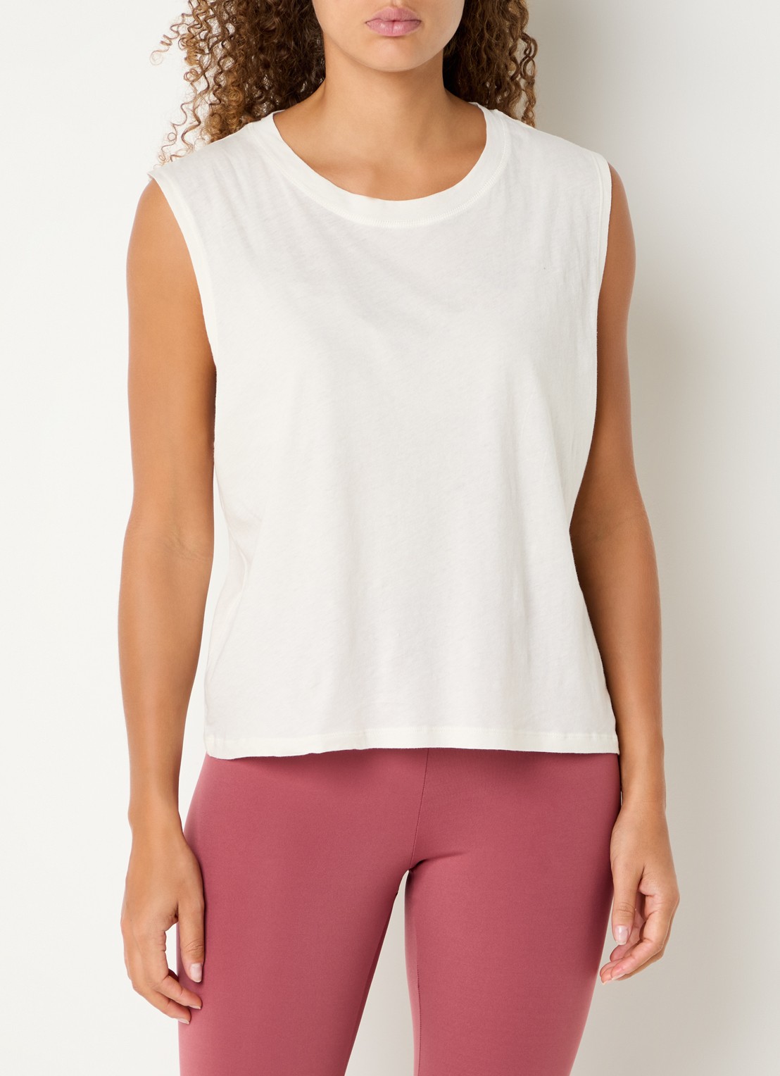 ba&sh Shava tanktop met backprint - achterkant 2 gebroken wit