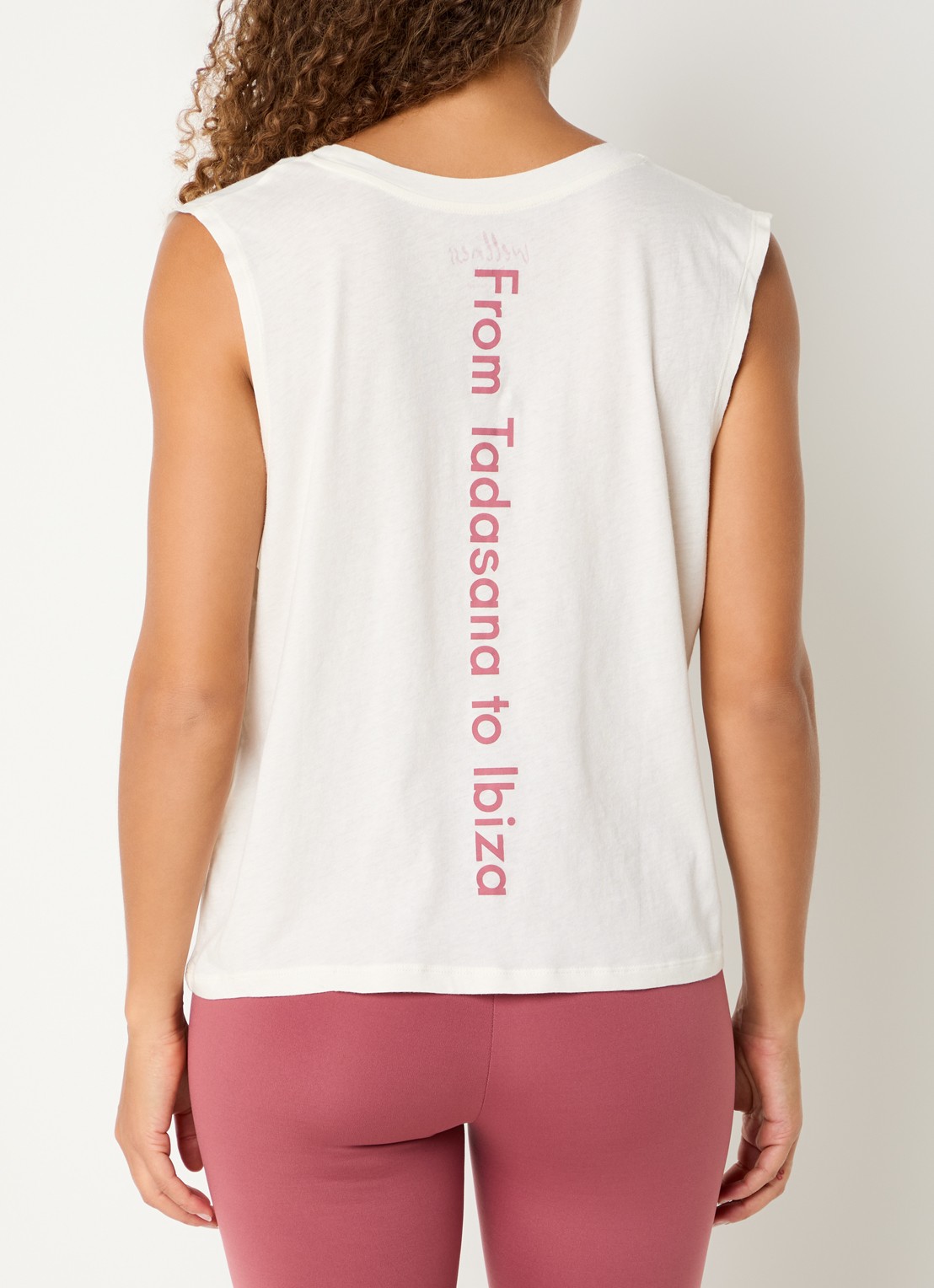 ba&sh Shava tanktop met backprint - detail gebroken wit