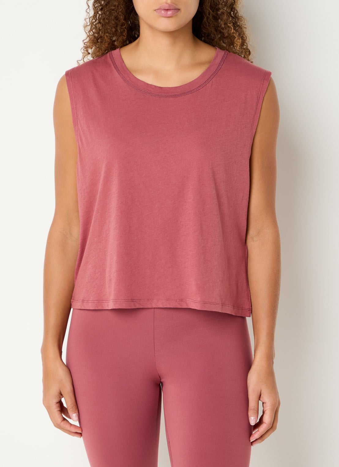 ba&sh Shava tanktop met backprint - achterkant koraalrood