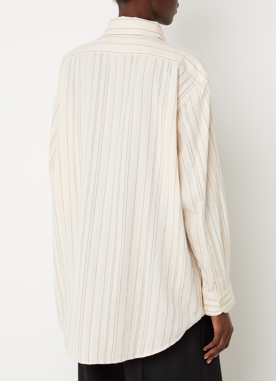 ba&sh Sisa blouse met streepprint - achterkant 2 gebroken wit