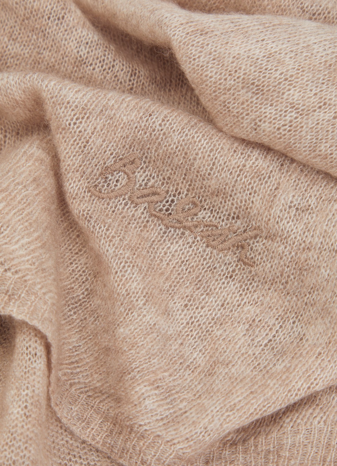 ba&sh Solomon sjaal in kasjmier wolblend - detail 3 beige