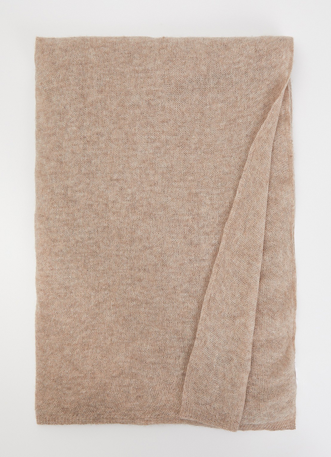 ba&sh Solomon sjaal in kasjmier wolblend - voorkant beige