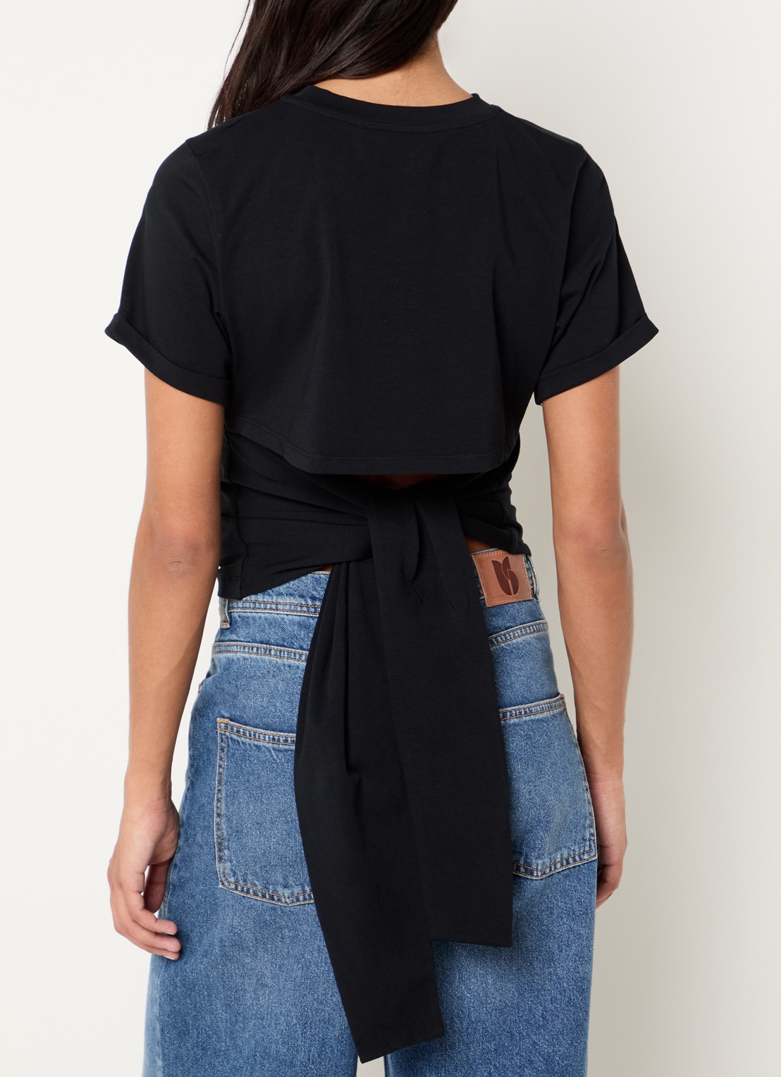 ba&sh T-shirt met cut-out detail - achterkant 4 zwart