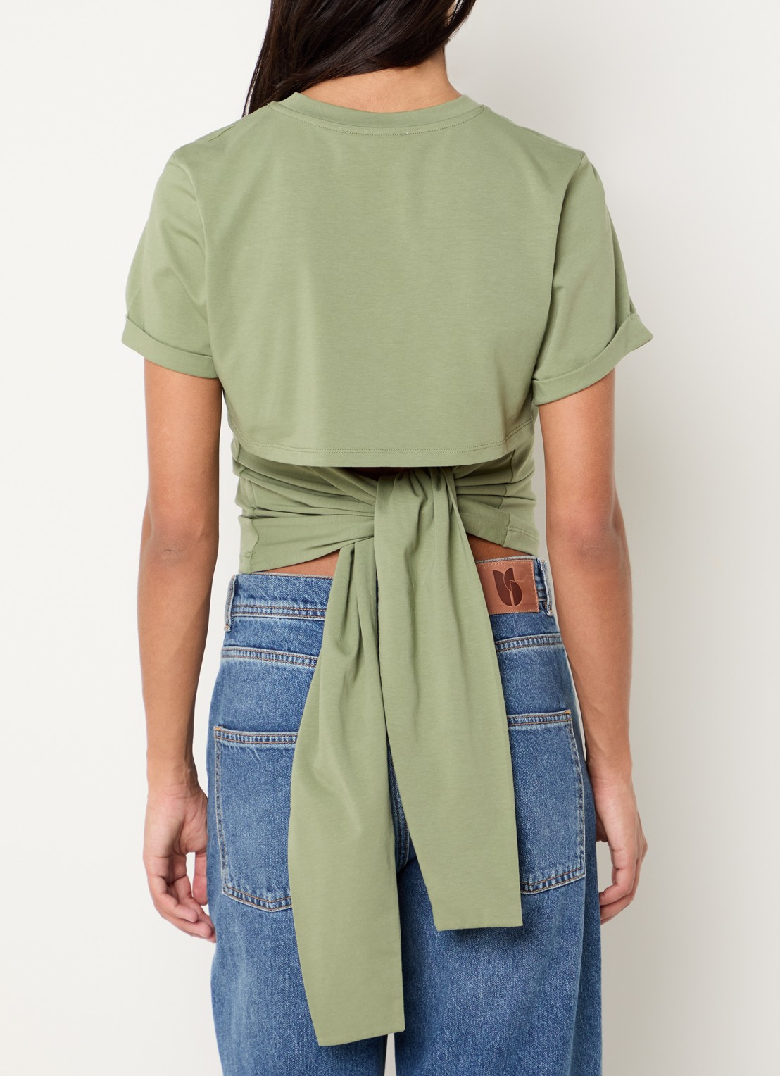 ba&sh T-shirt met cut-out detail - achterkant 4 groen