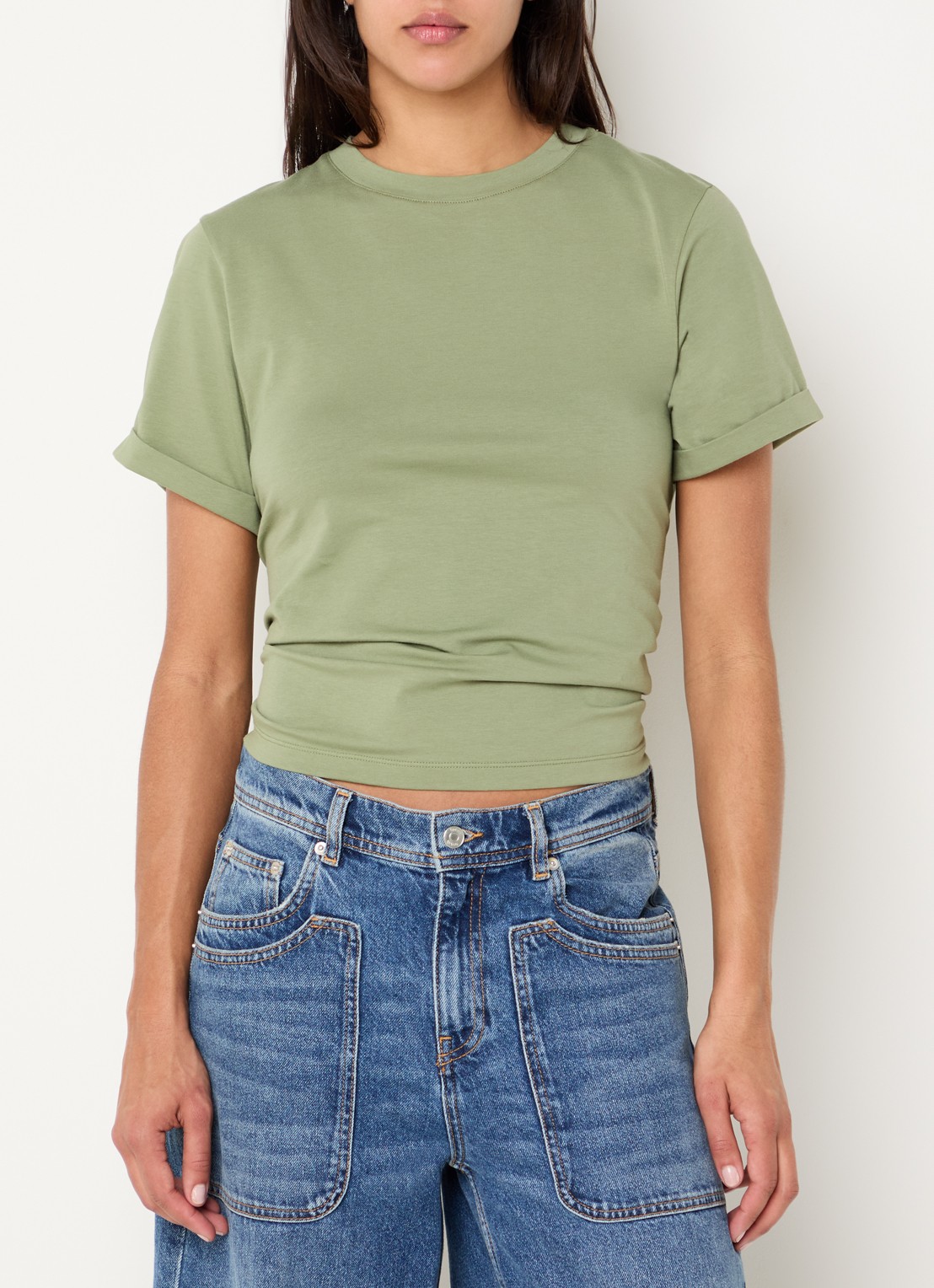 ba&sh T-shirt met cut-out detail - detail groen