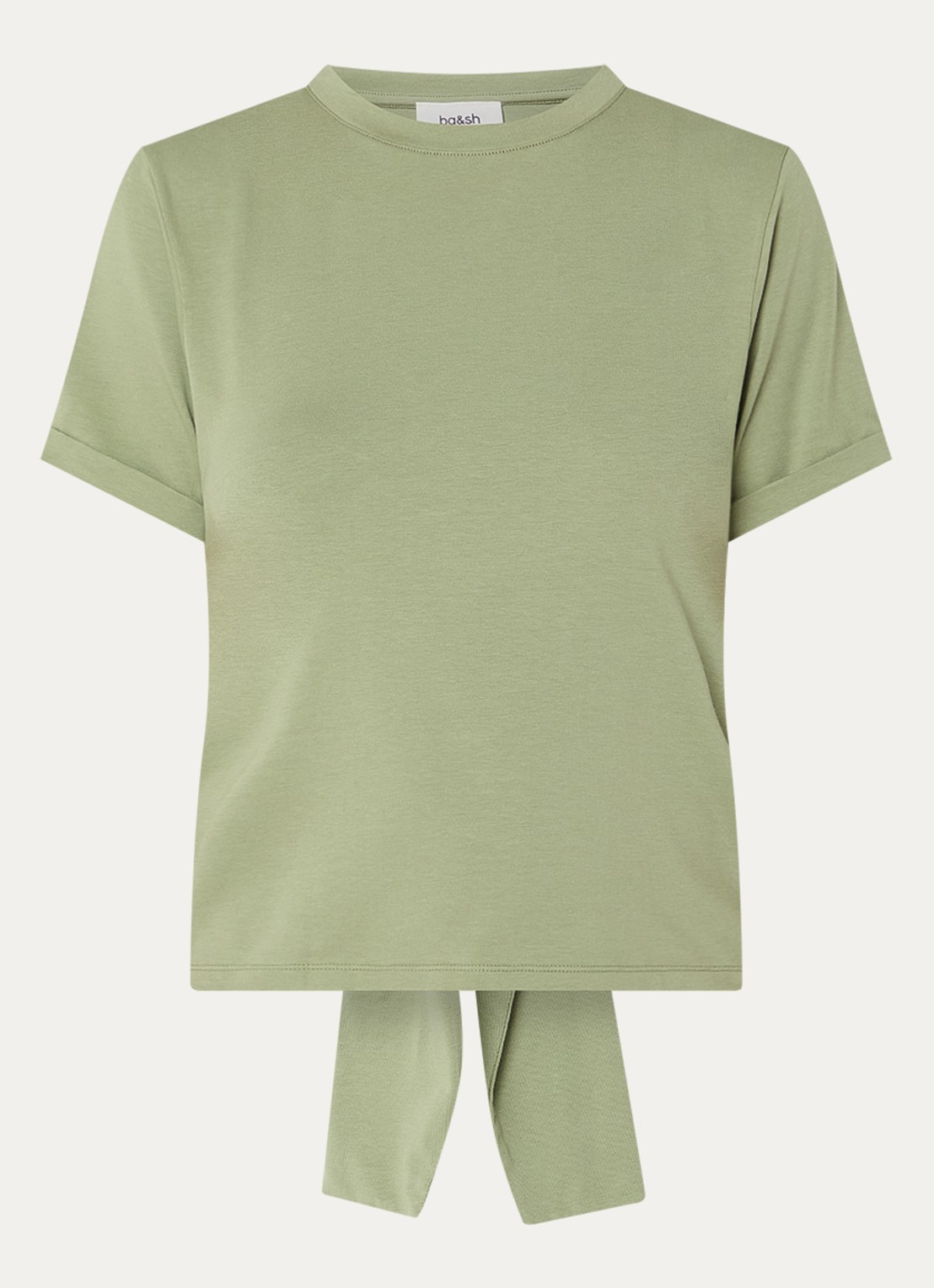 ba&sh T-shirt met cut-out detail - voorkant 2 groen