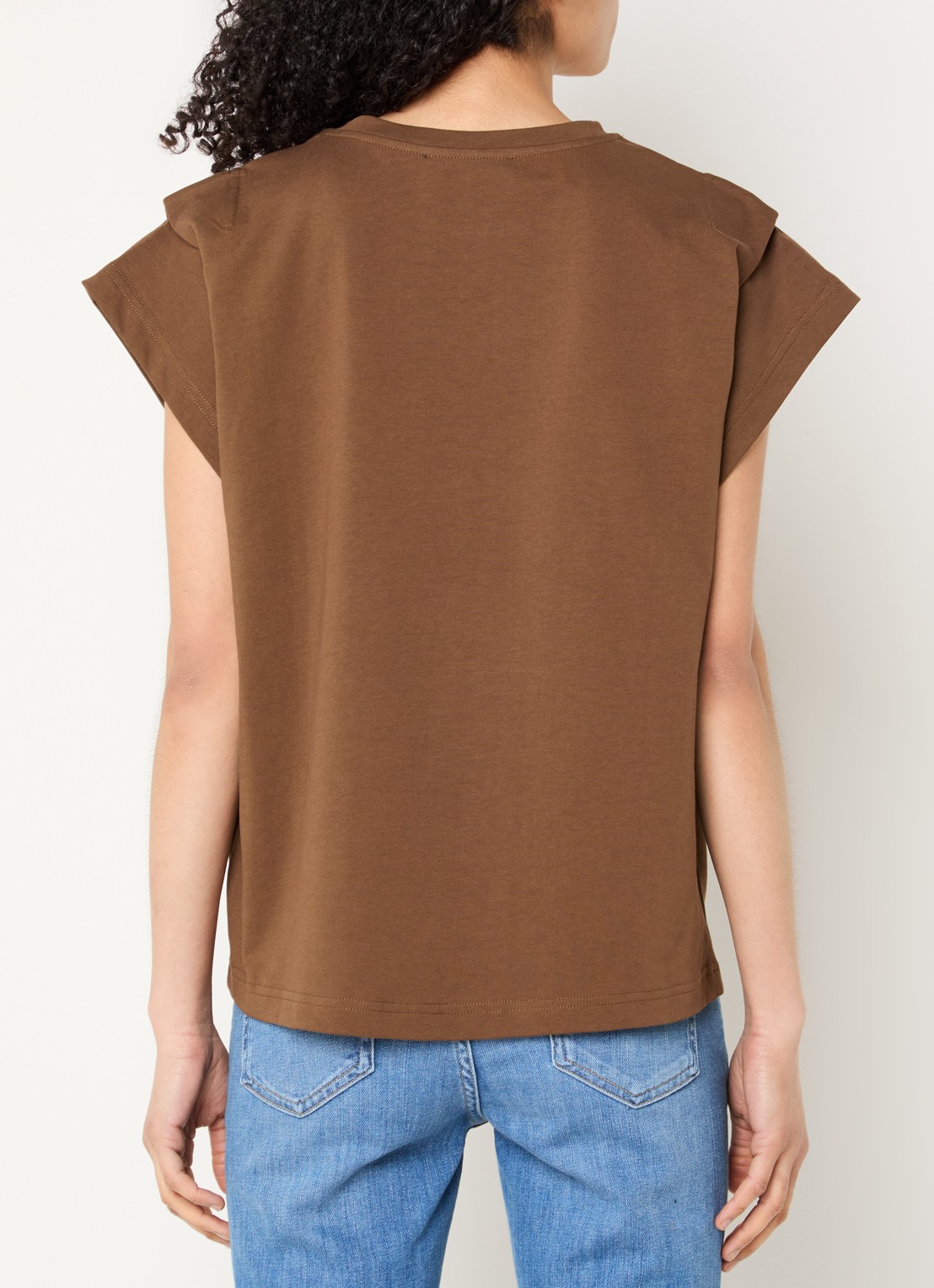 ba&sh T-shirt met ronde hals  - achterkant 3 bruin