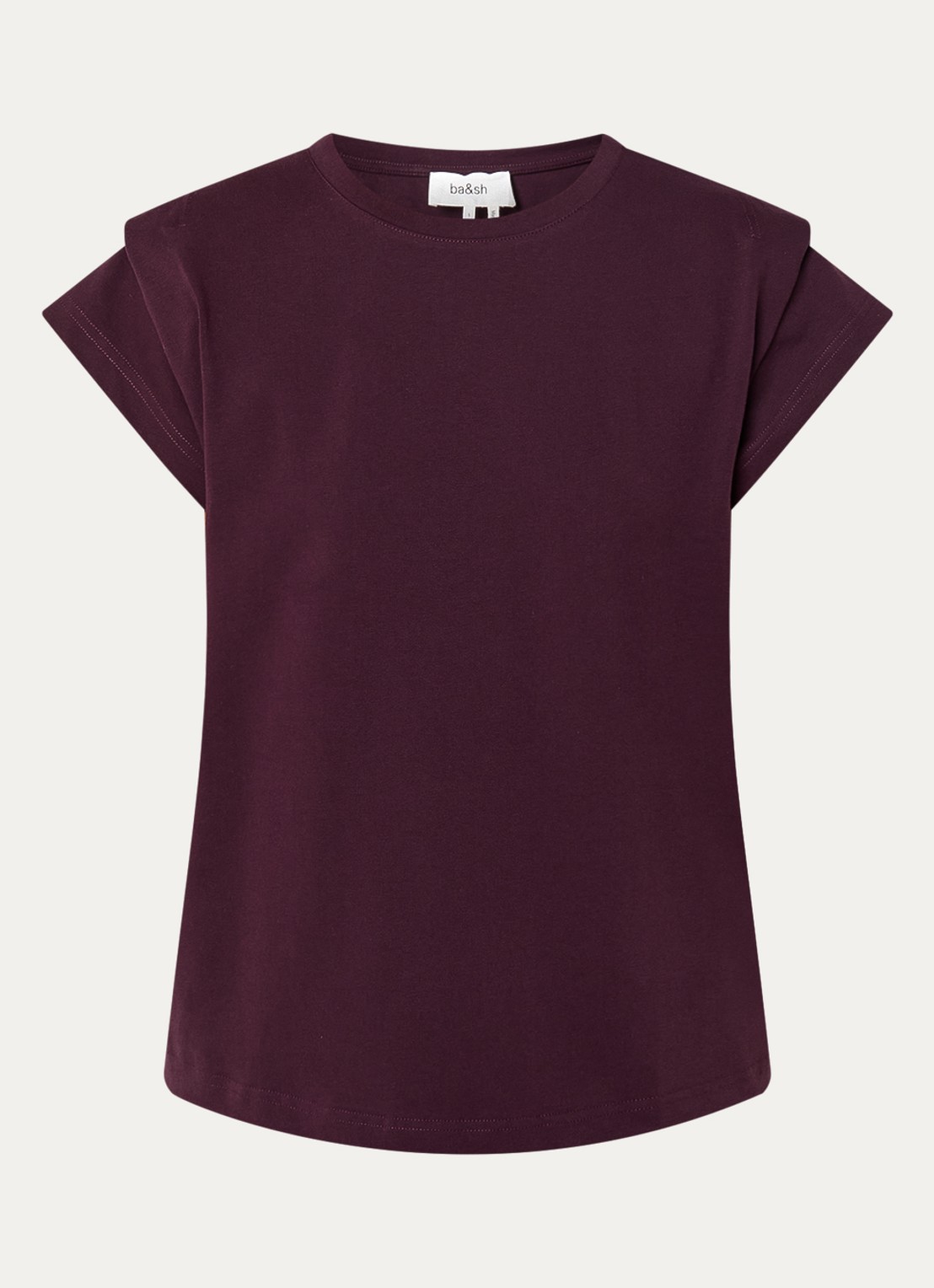 ba&sh T-shirt met stretch - voorkant 2 bordeauxrood